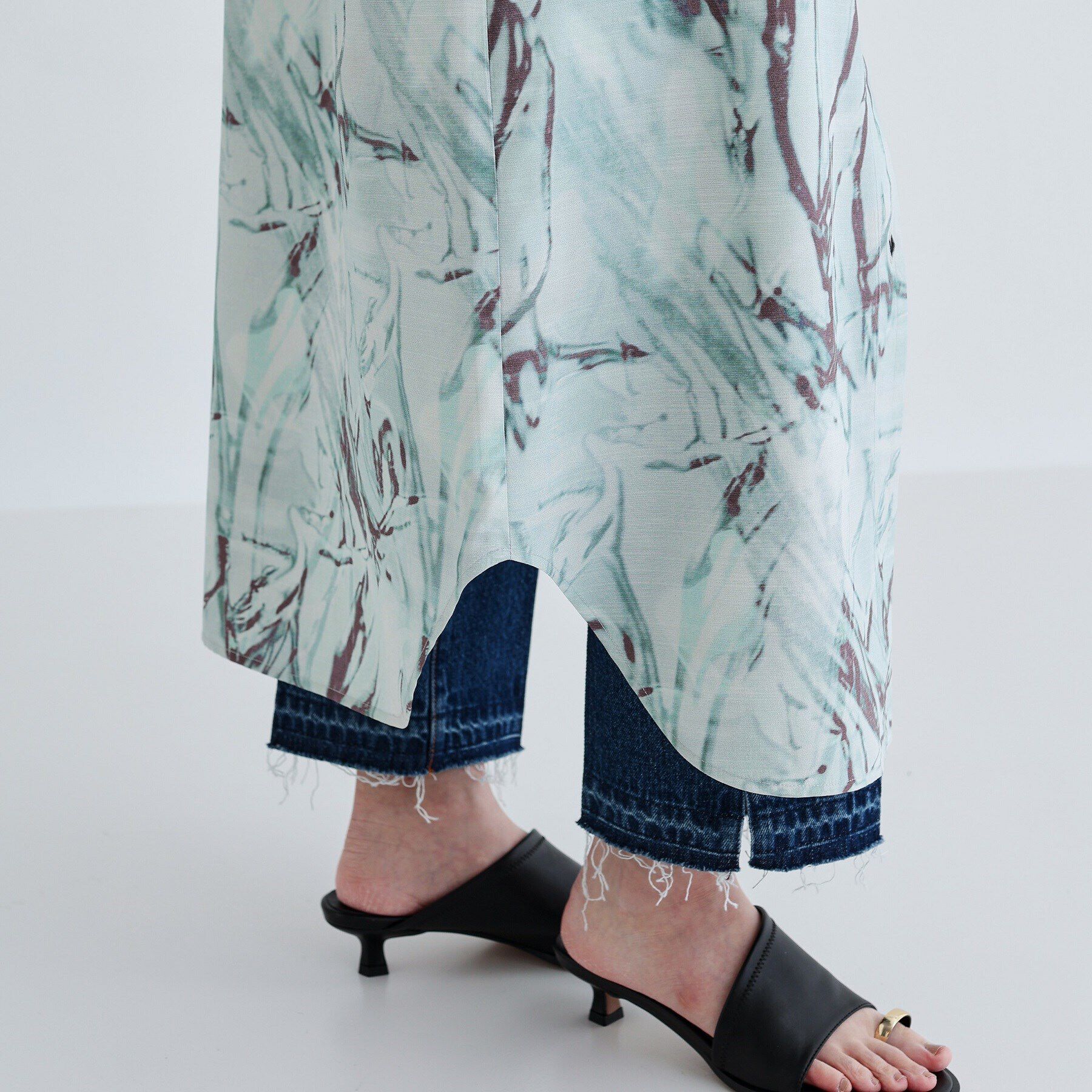 GALLEST「ウォータープリントシャツワンピース」|ワンピース|