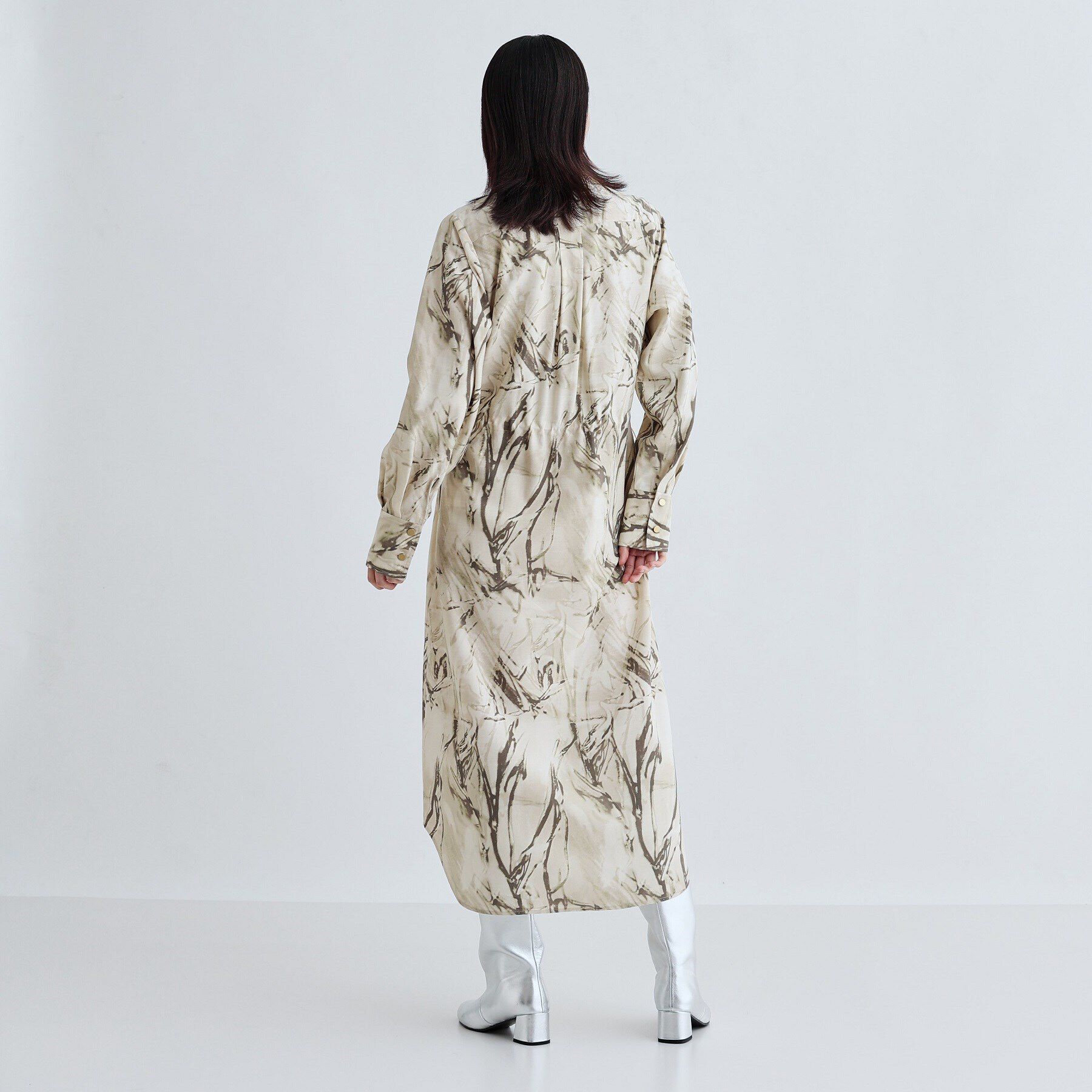 GALLEST「ウォータープリントシャツワンピース」|ワンピース|