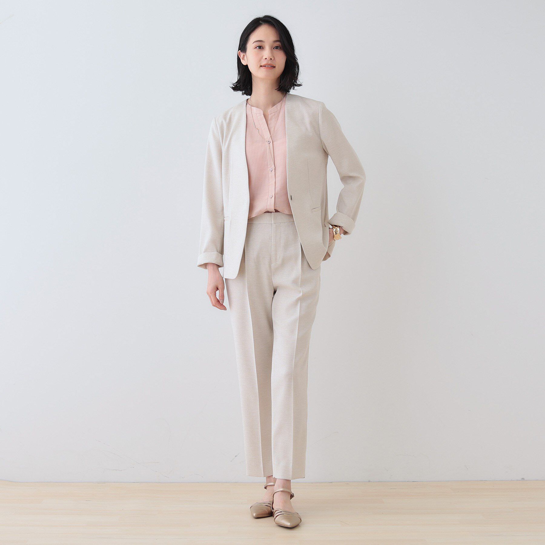 INDIVI「新色登場！【洗える／エアリー】ティアードブラウス」|シャツ・ブラウス|