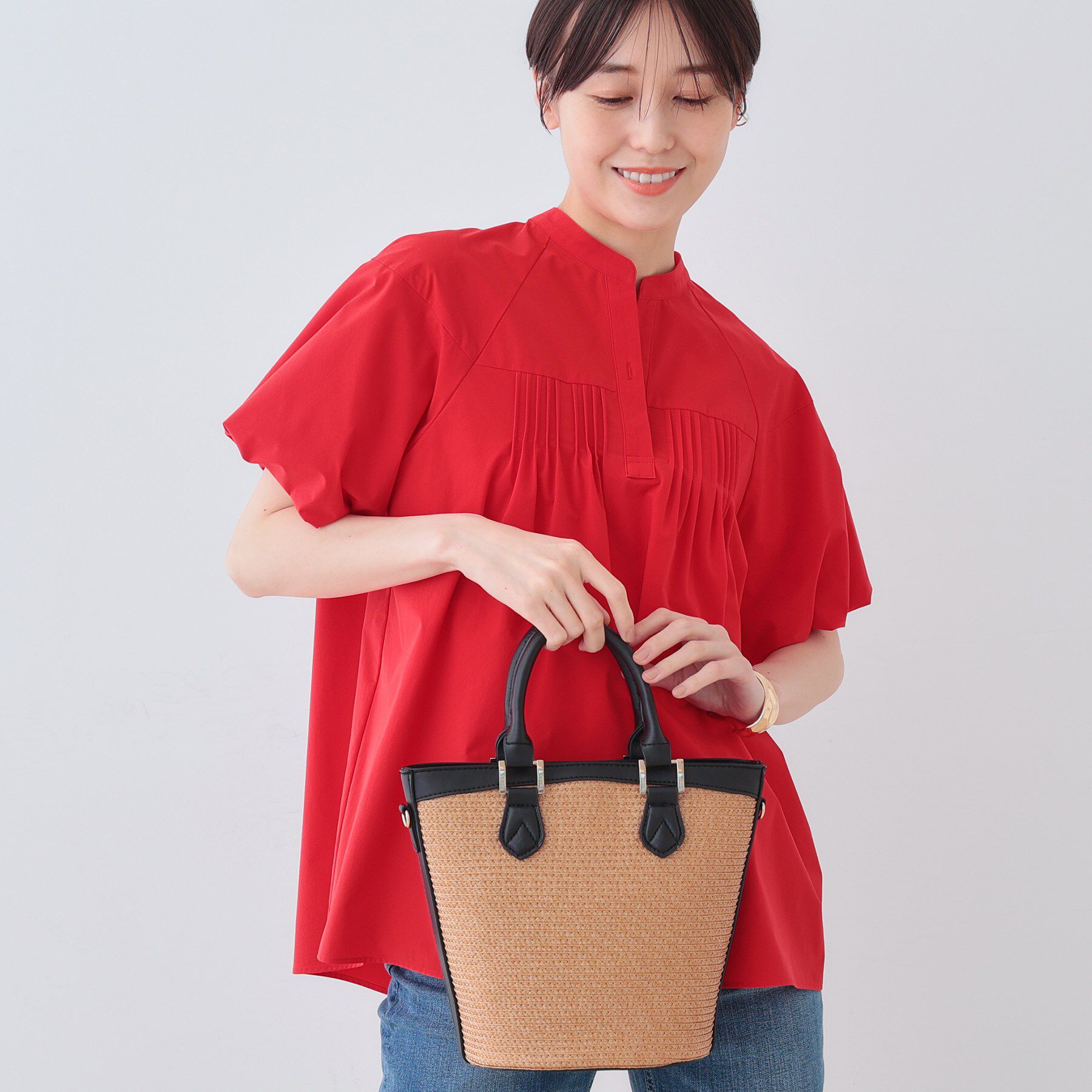 INDIVI「【通気性◎撥水／UV／SETUP可能】アクティブブラウス」|シャツ・ブラウス|