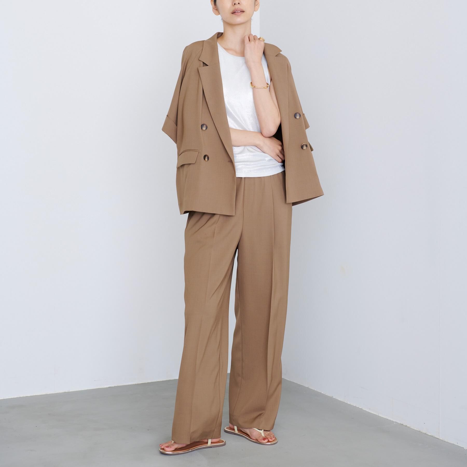 GALLEST「【セットアップ対応】イージーダブルブレスト半袖ジャケット」|テーラードジャケット|