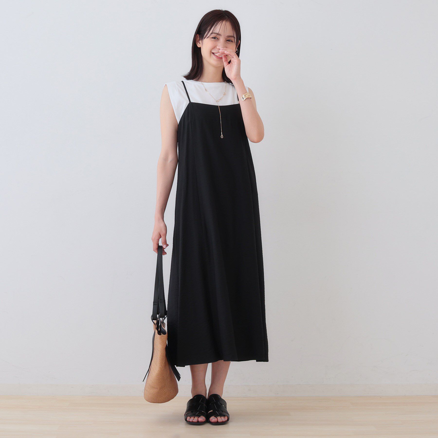 INDIVI「ワッシャーキャミワンピース」|ワンピース|