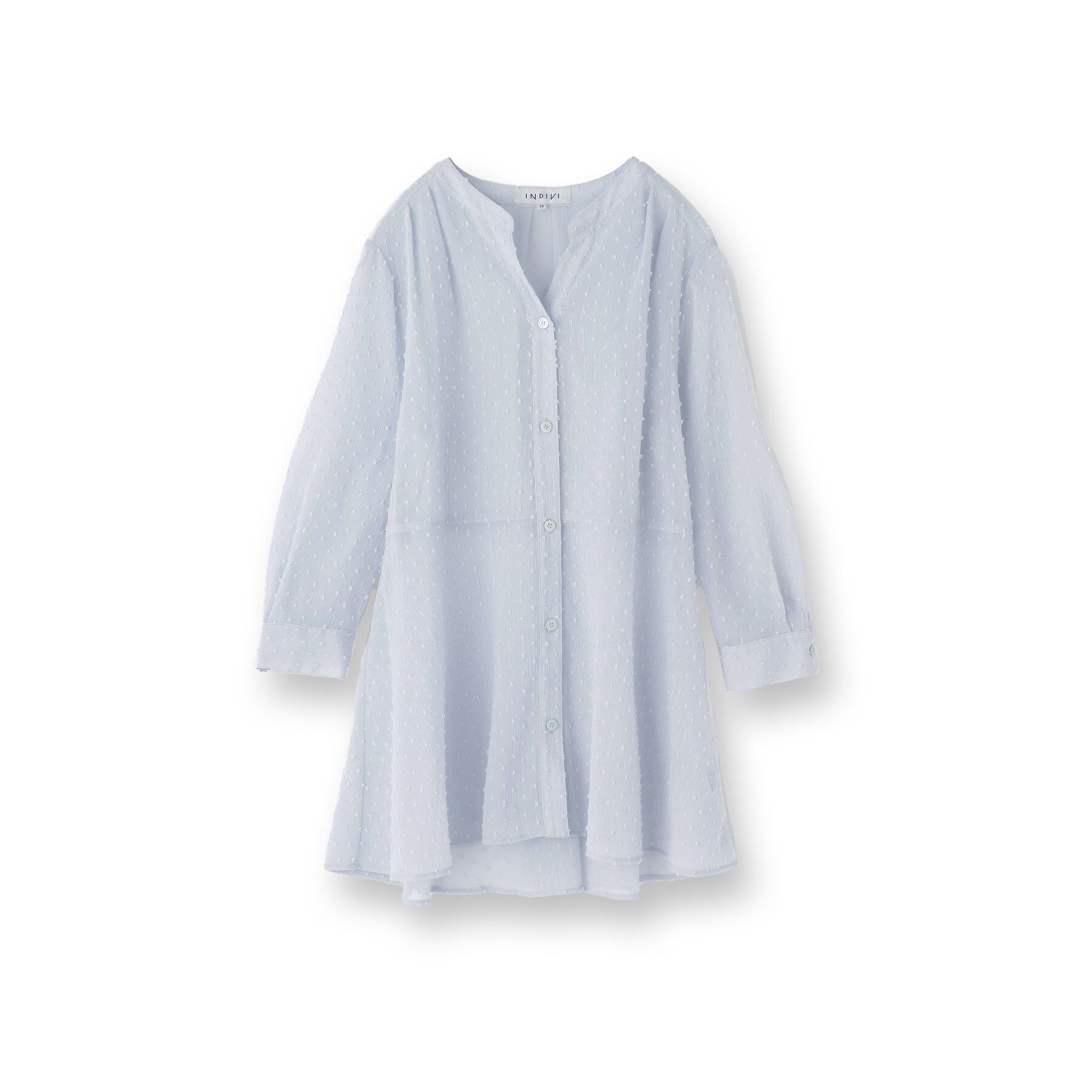 INDIVI「シアードット切り替えブラウス」|シャツ・ブラウス|