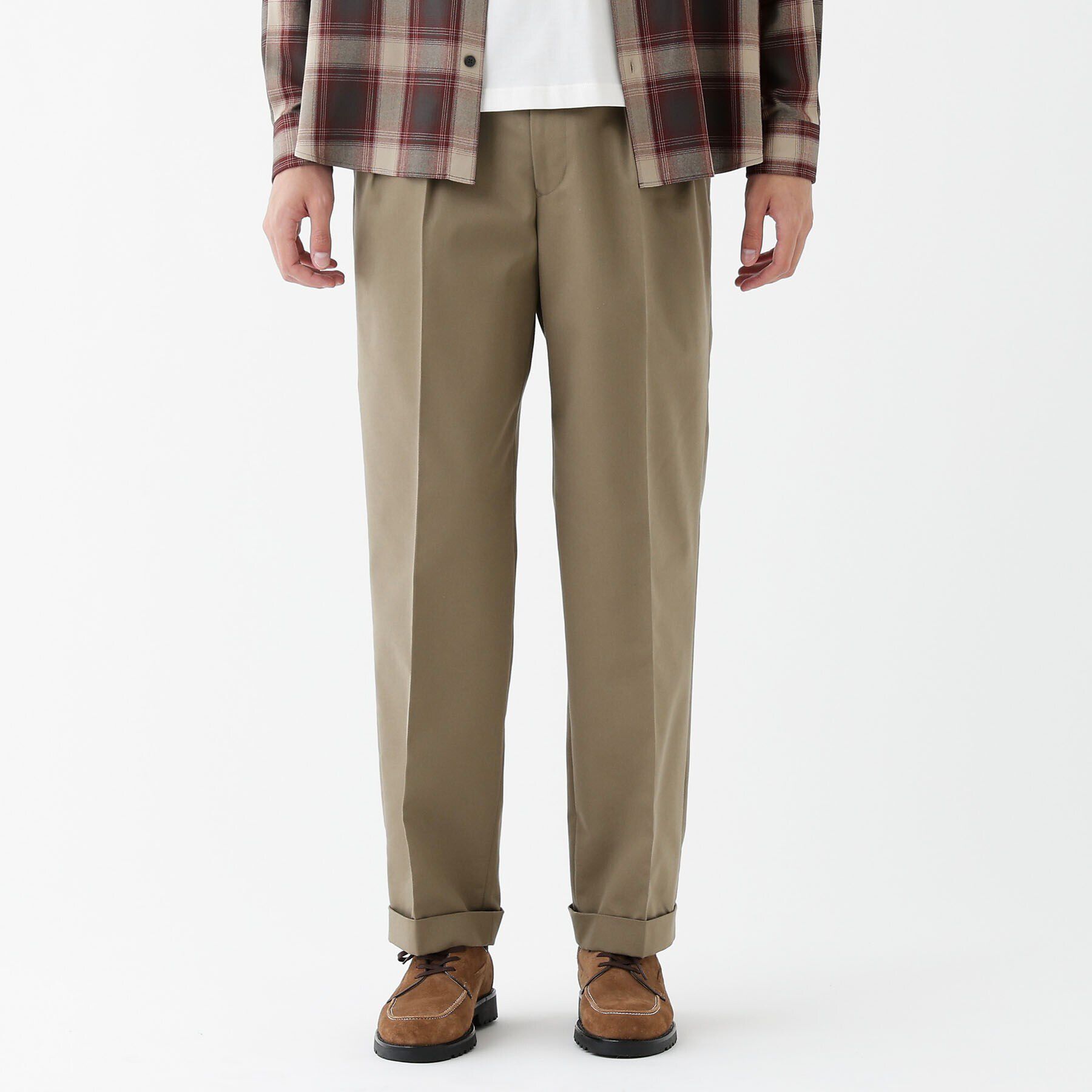 TAKEO KIKUCHI「【THE FLAGSHIP】コットンウール チノクロス パンツ」|その他|ピンクベージュ(05