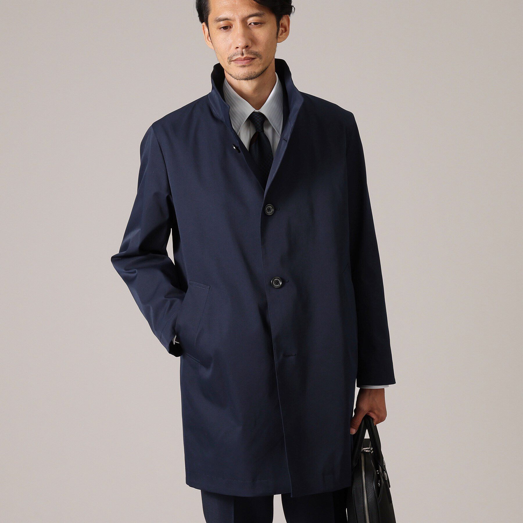 TAKEO KIKUCHI「【ライナー付】ツイルストレッチ ステンカラーコート」|ステンカラーコート|