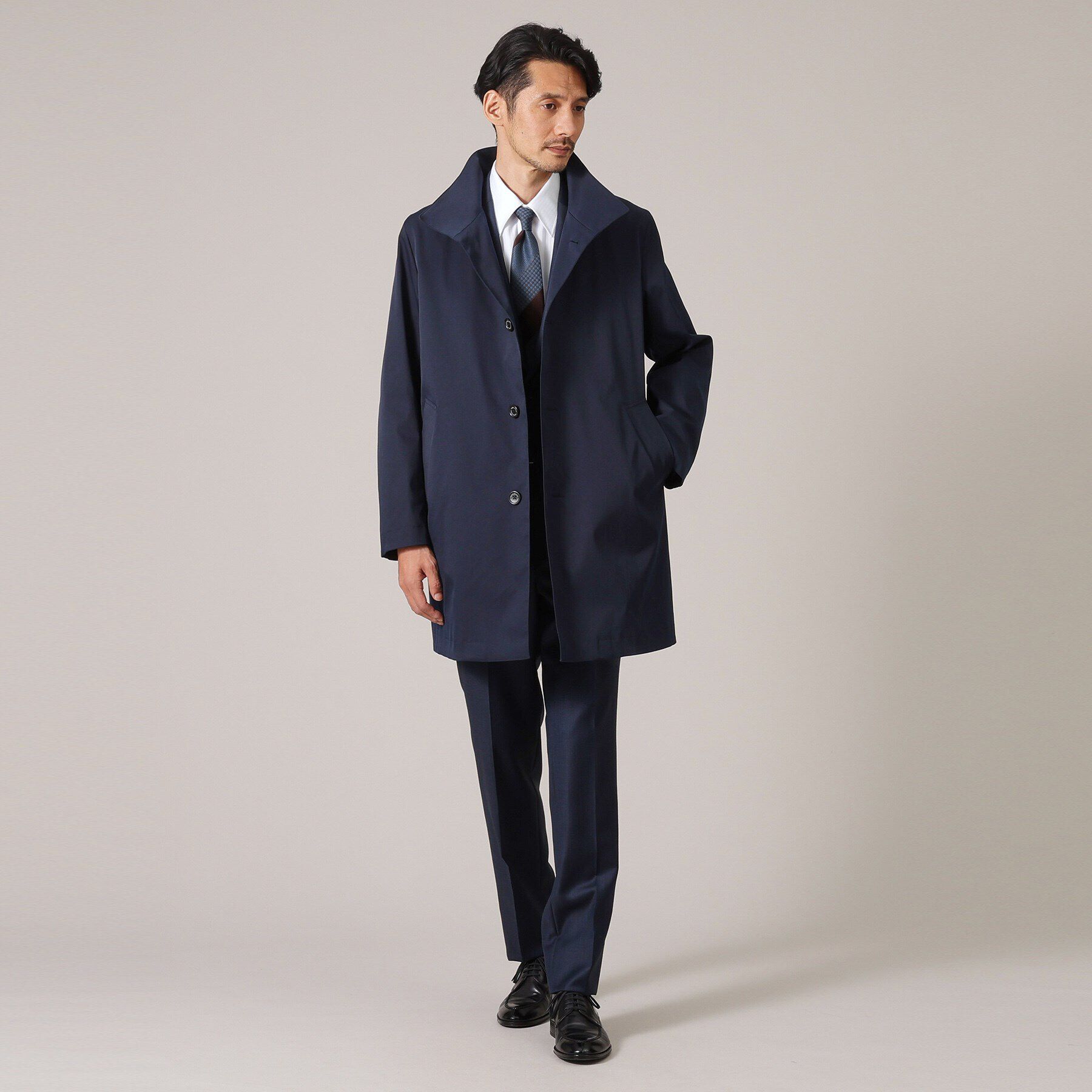 TAKEO KIKUCHI「【ライナー付】ツイルストレッチ ステンカラーコート」|ステンカラーコート|