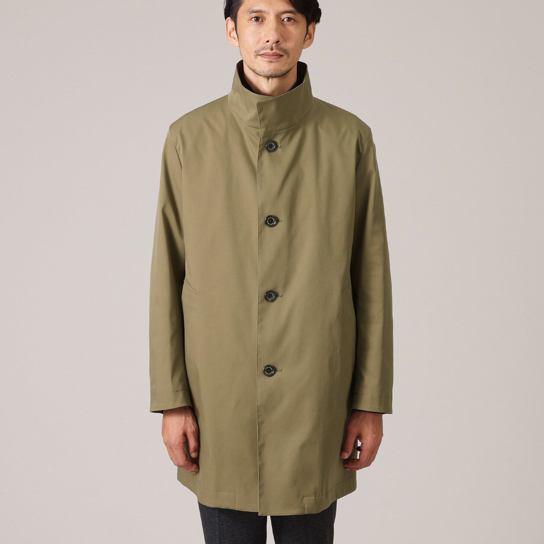 TAKEO KIKUCHI「【ライナー付】ツイルストレッチ ステンカラーコート」|ステンカラーコート|