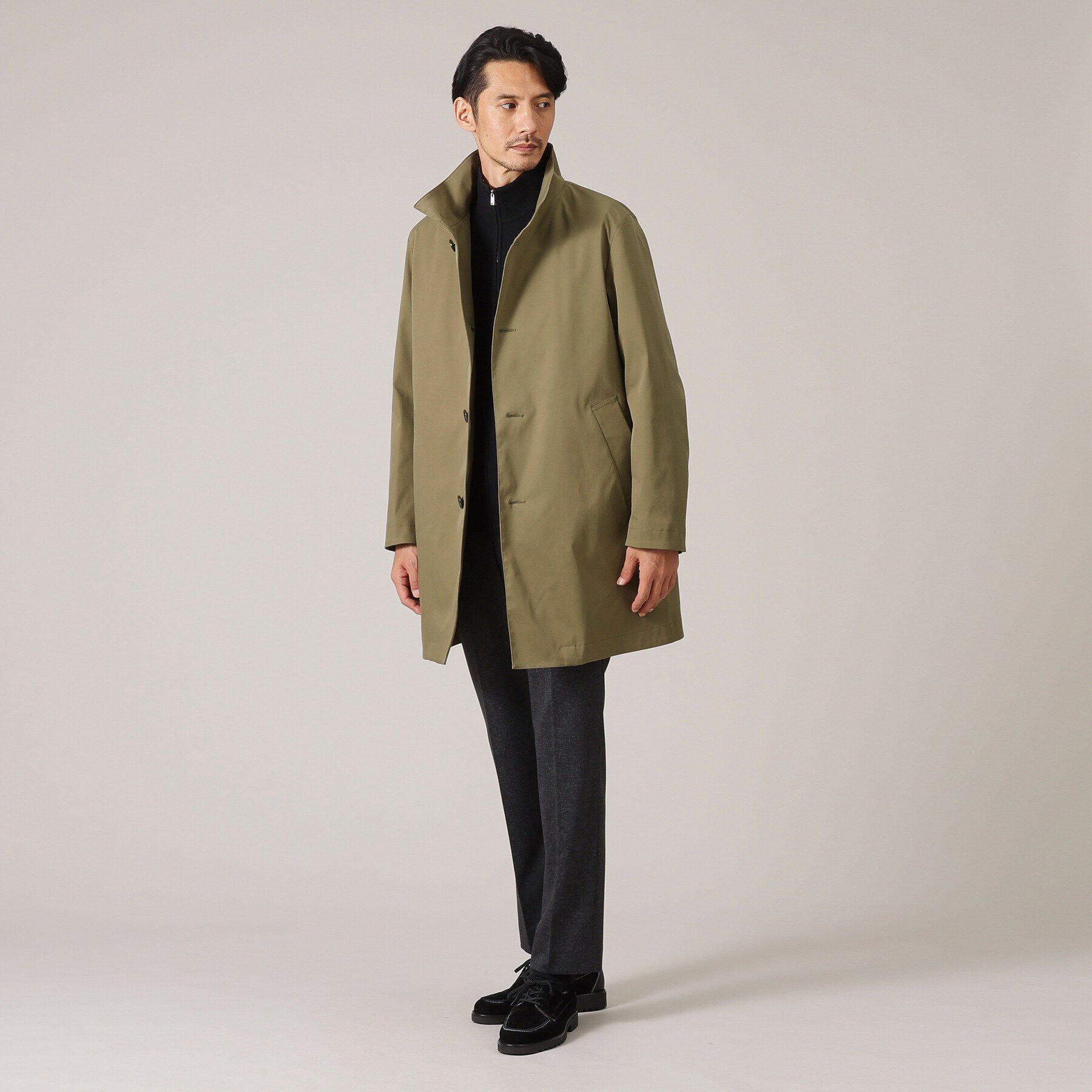 TAKEO KIKUCHI「【ライナー付】ツイルストレッチ ステンカラーコート」|ステンカラーコート|