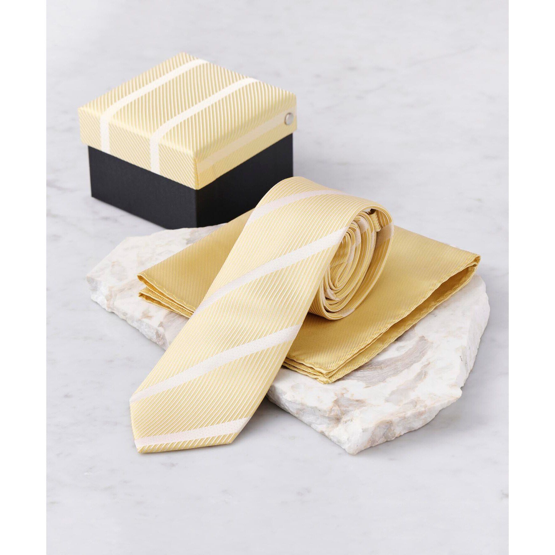 TAKEO KIKUCHI「【フォーマルBOXセット】カラーネクタイ＆チーフ セット」|ネクタイ・蝶ネクタイ|ライトイエロー(33
