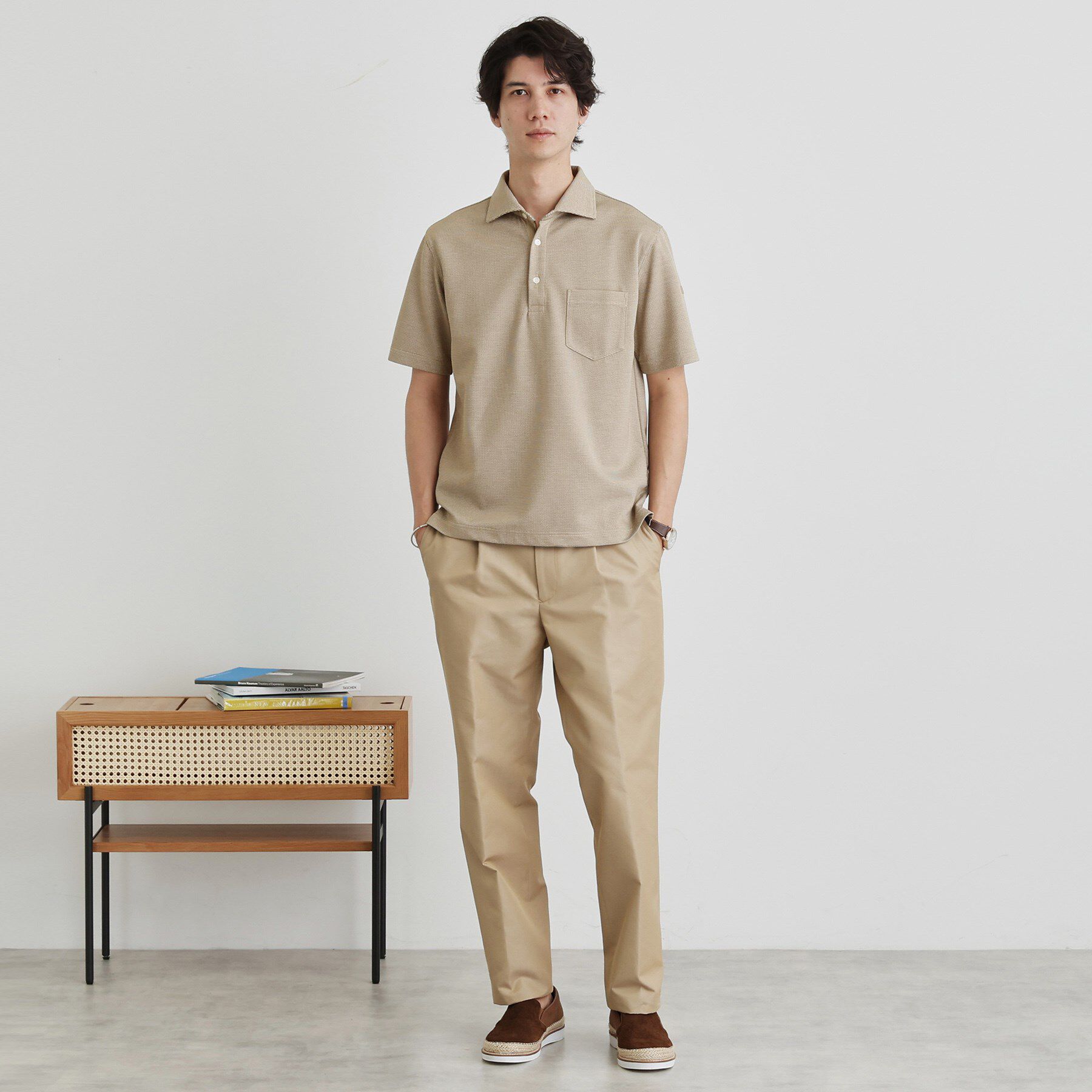 TAKEO KIKUCHI「千鳥柄ポロシャツ」|ポロシャツ|