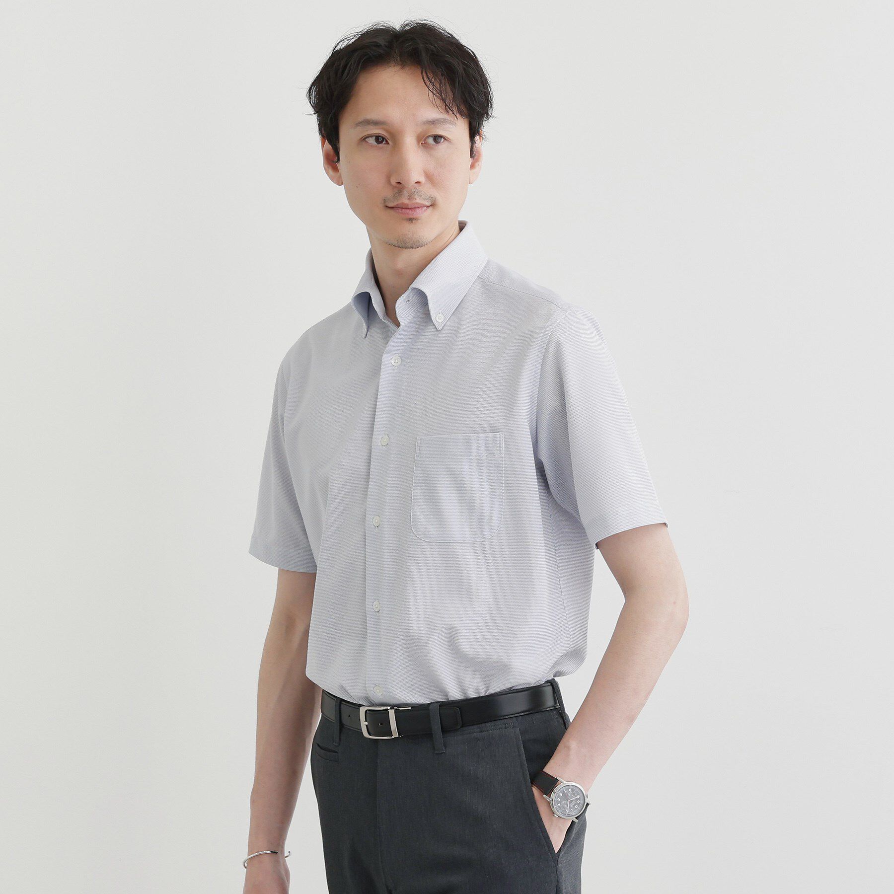 TAKEO KIKUCHI「ユーティリティ ピンヘッド 半袖シャツ」|シャツ・ブラウス|