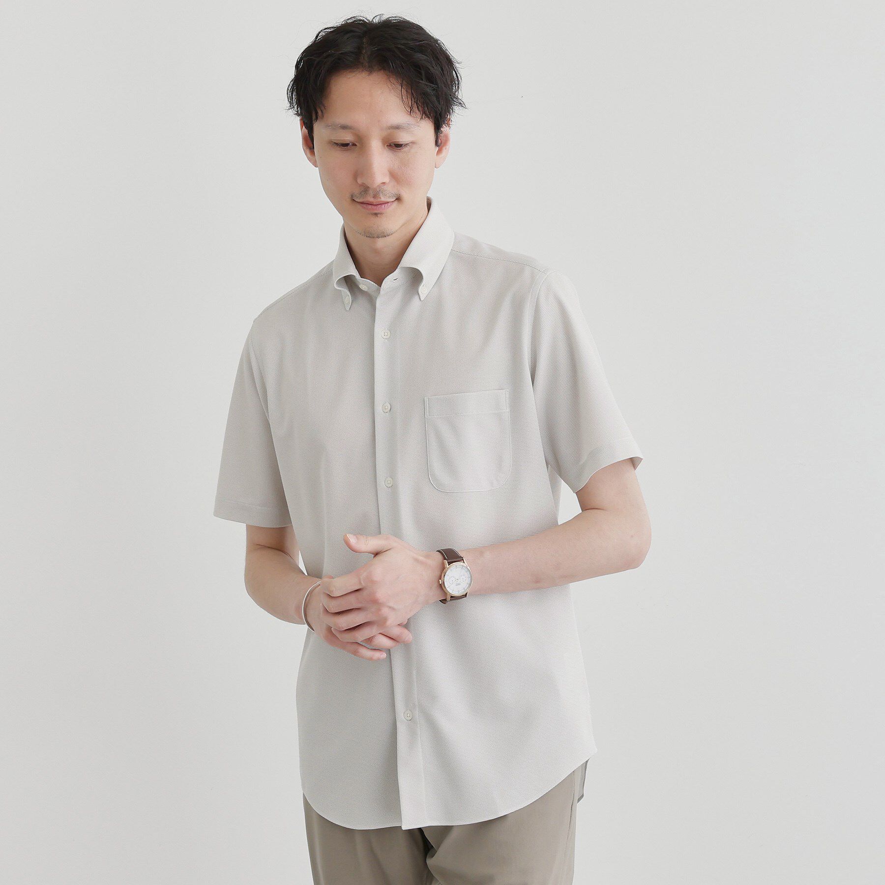 TAKEO KIKUCHI「ユーティリティ ピンヘッド 半袖シャツ」|シャツ・ブラウス|