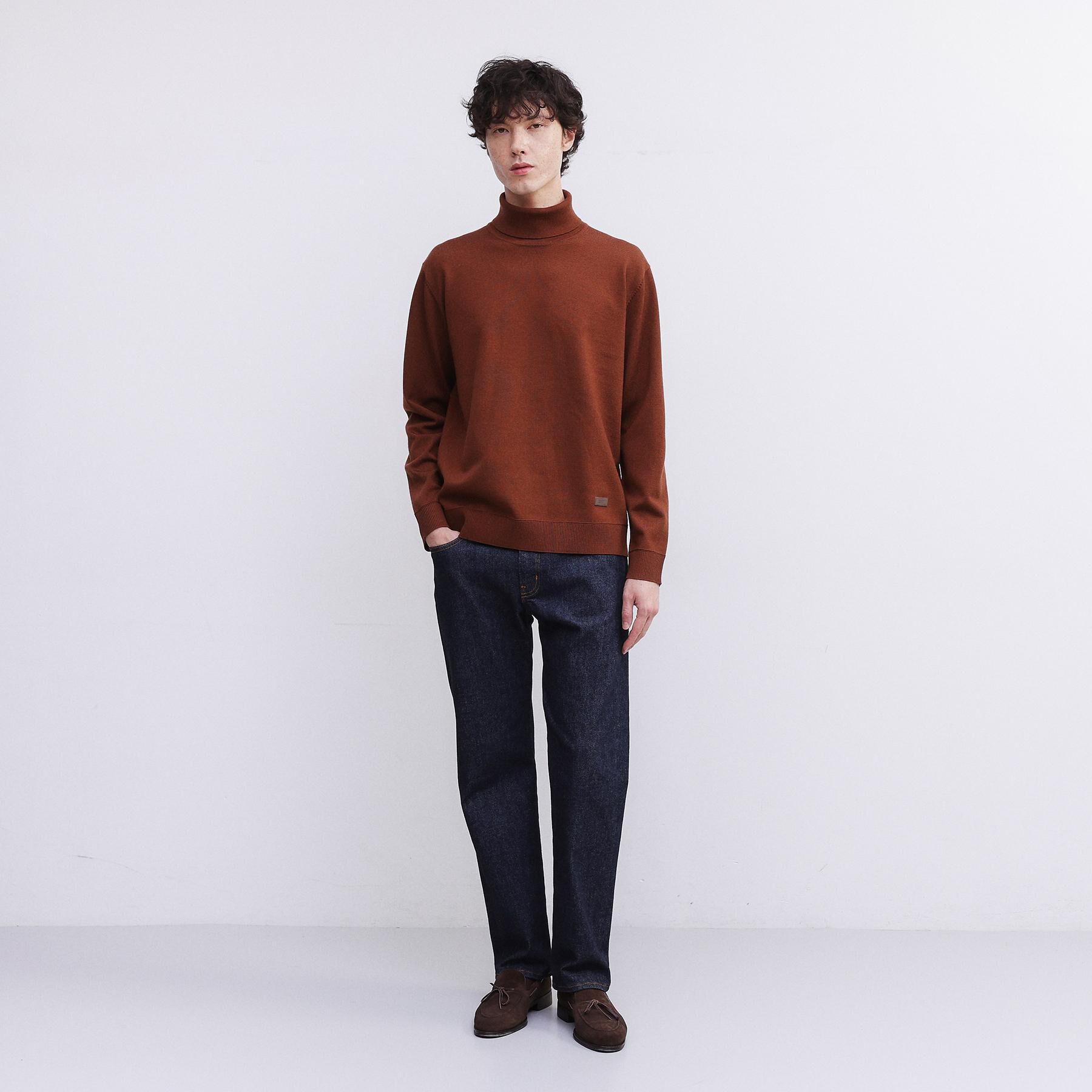 TAKEO KIKUCHI「【Sサイズ～】アンチピリング タートルネック ニット」|ニット・セーター|