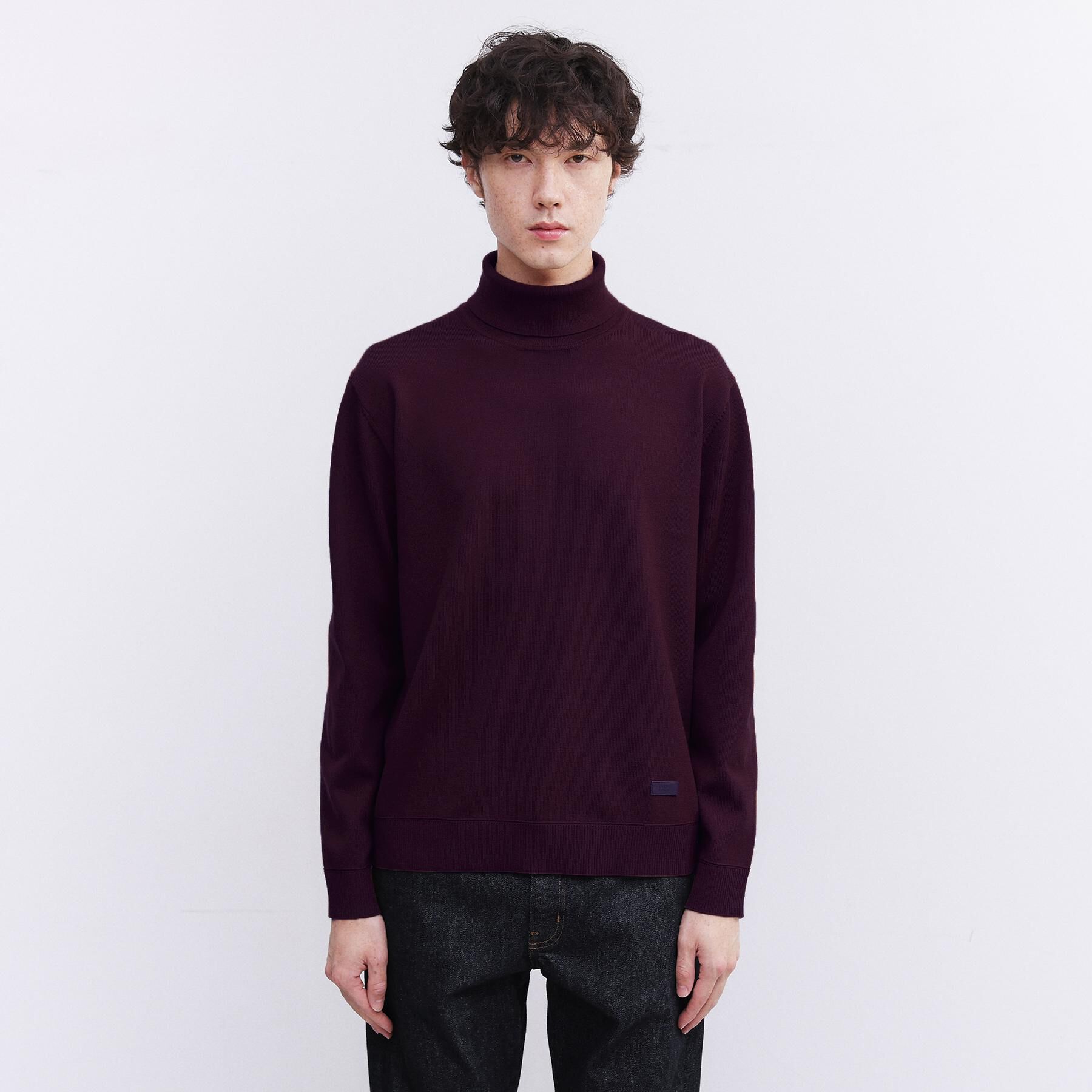 TAKEO KIKUCHI「【Sサイズ～】アンチピリング タートルネック ニット」|ニット・セーター|ブラウン(044)