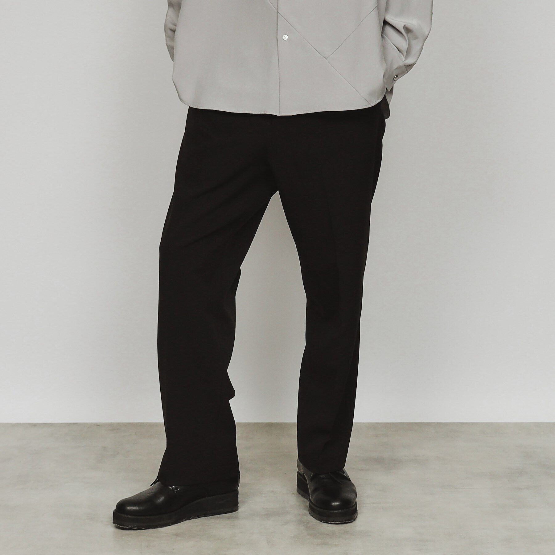 tk.TAKEO KIKUCHI「360度ストレッチワイドストレートパンツ」|その他|ブラック(019)