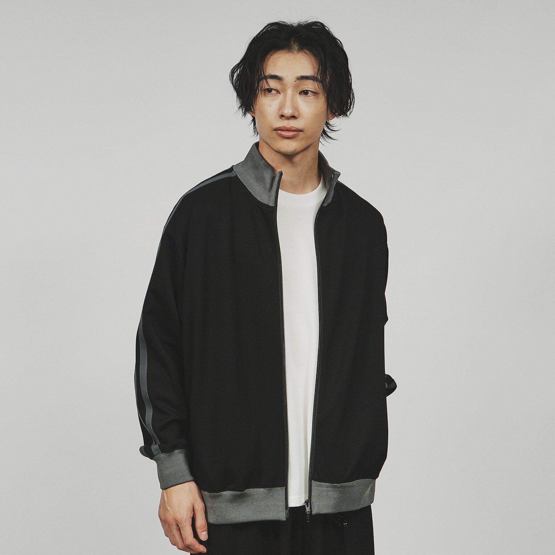 tk.TAKEO KIKUCHI「ルーズシルエットトラックジャケット（セットアップ対応）」|ブルゾン・スタジャン|