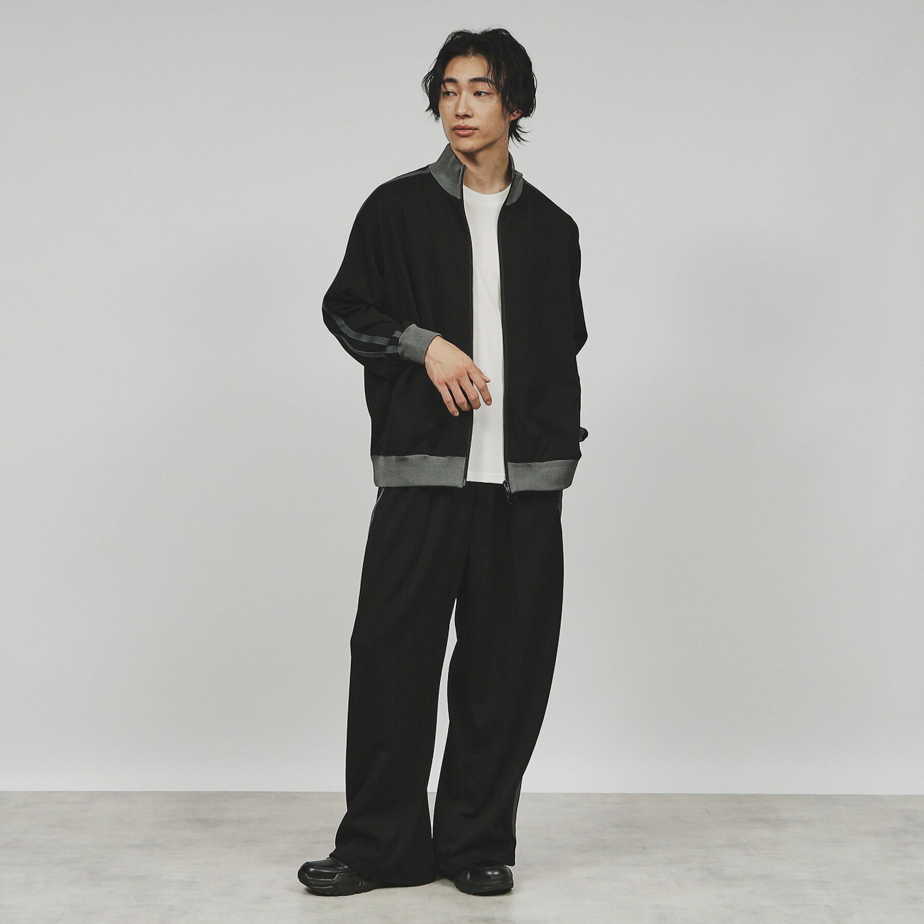 tk.TAKEO KIKUCHI「ルーズシルエットトラックジャケット（セットアップ対応）」|ブルゾン・スタジャン|