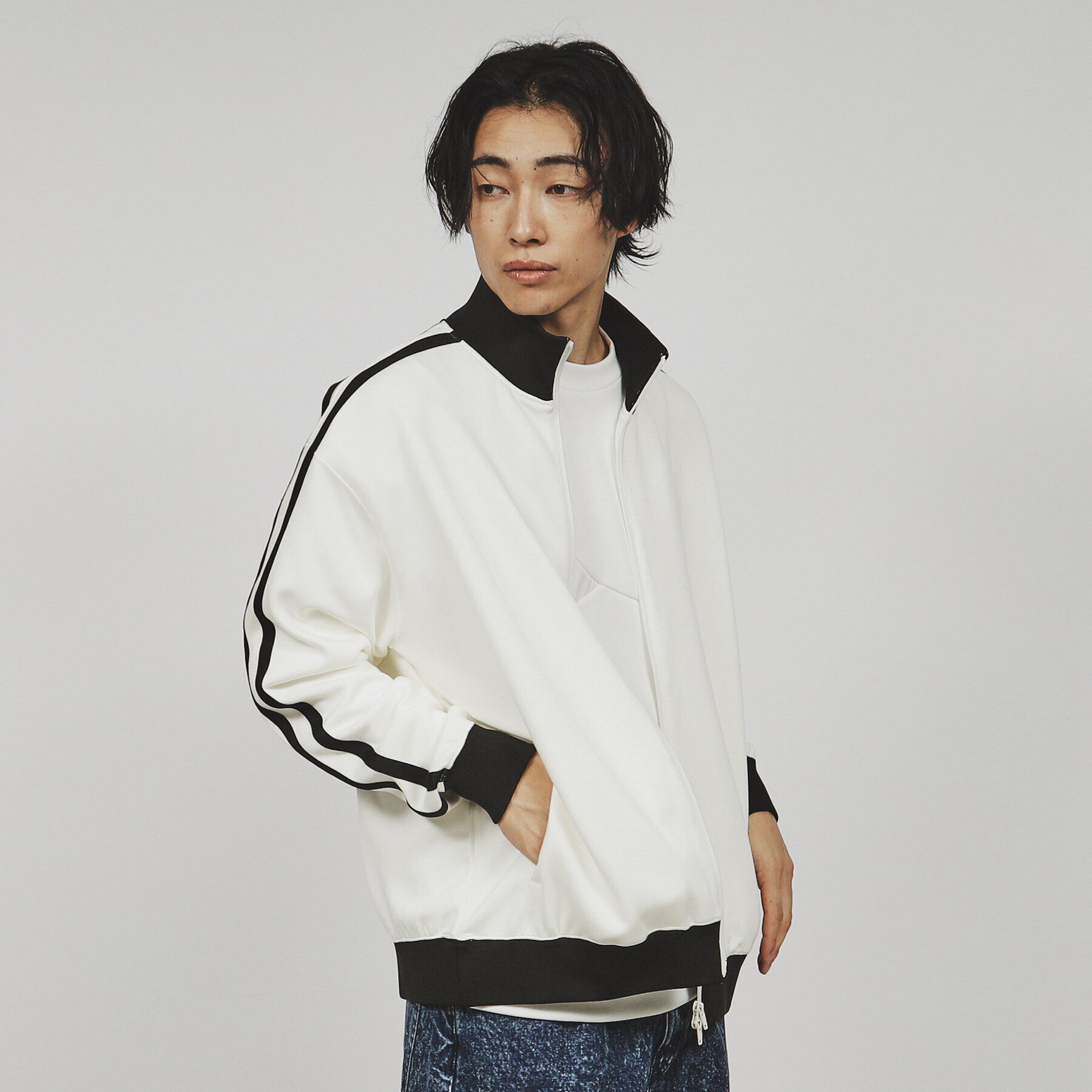 tk.TAKEO KIKUCHI「ルーズシルエットトラックジャケット（セットアップ対応）」|ブルゾン・スタジャン|