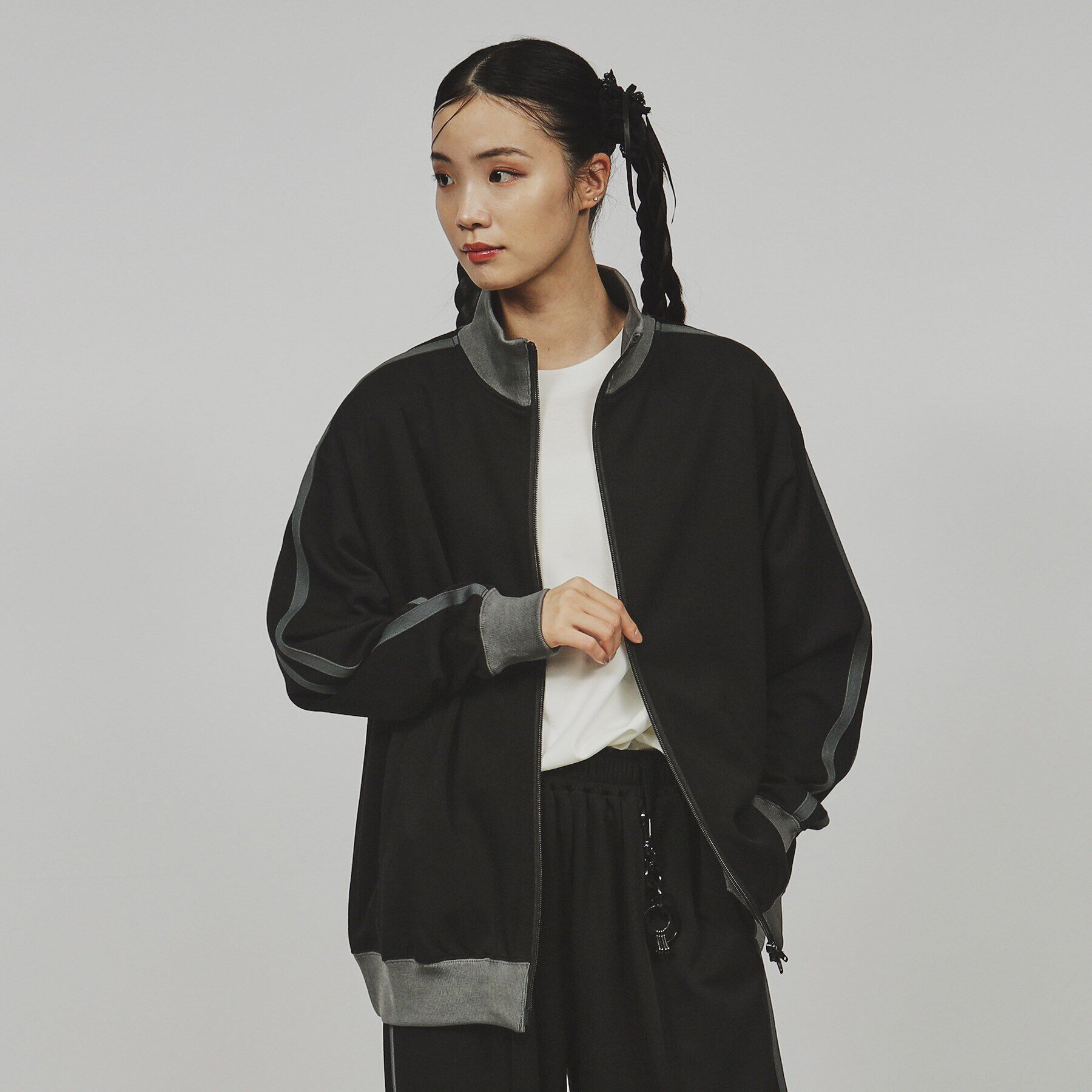 tk.TAKEO KIKUCHI「ルーズシルエットトラックジャケット（セットアップ対応）」|ブルゾン・スタジャン|