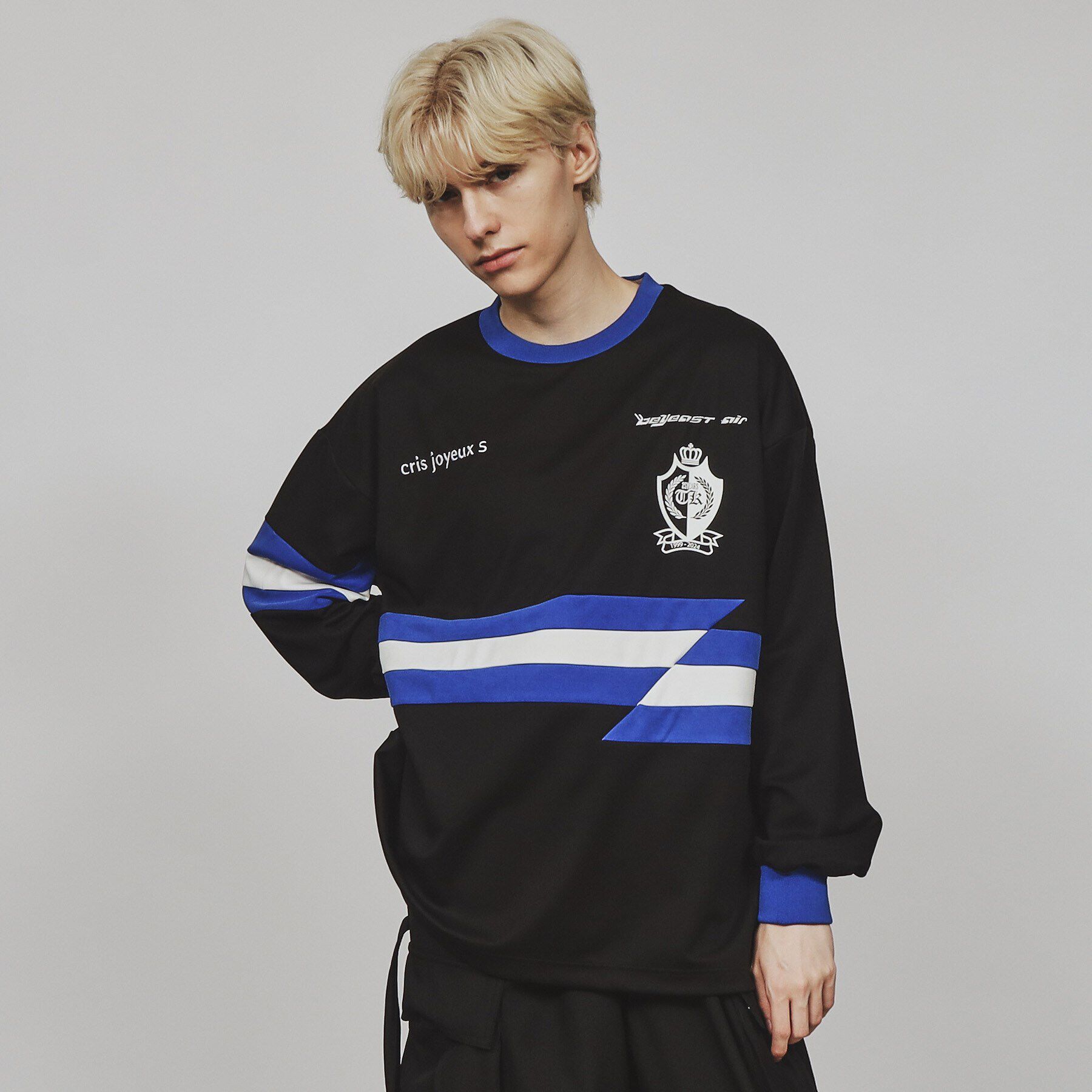 tk.TAKEO KIKUCHI「ストライプスイッチゲームシャツ」|Tシャツ・カットソー|ブラック(019)