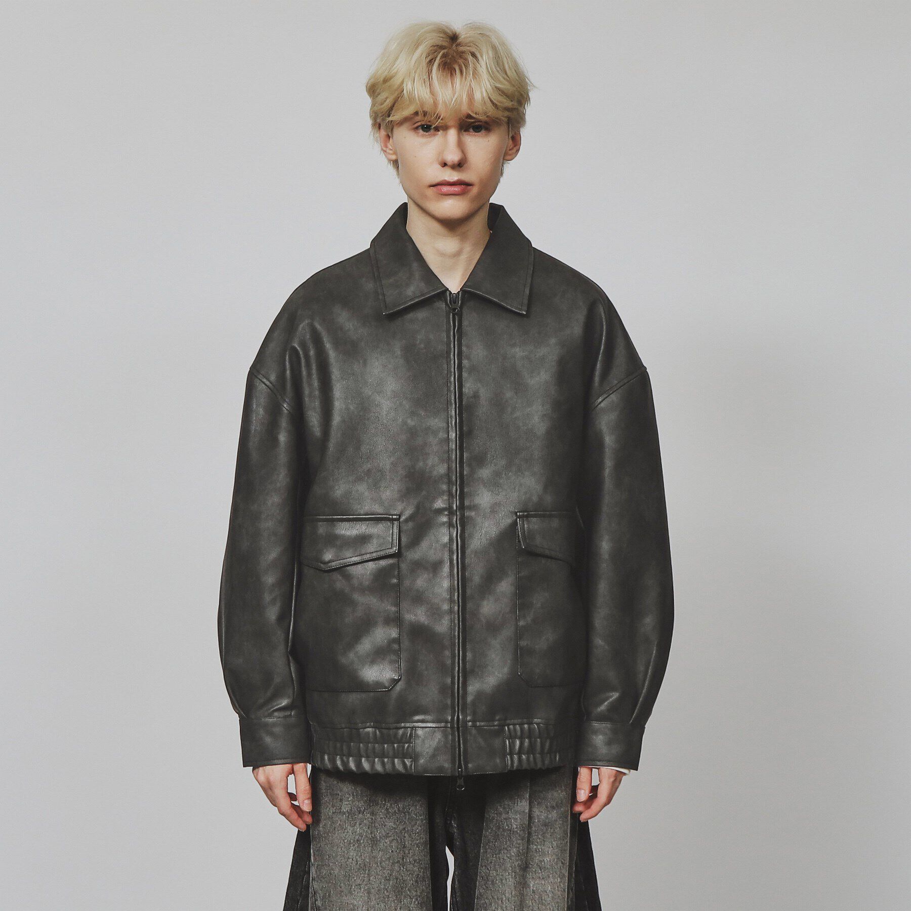 tk.TAKEO KIKUCHI「A－2シンセティックレザーブルゾン」|ブルゾン・スタジャン|