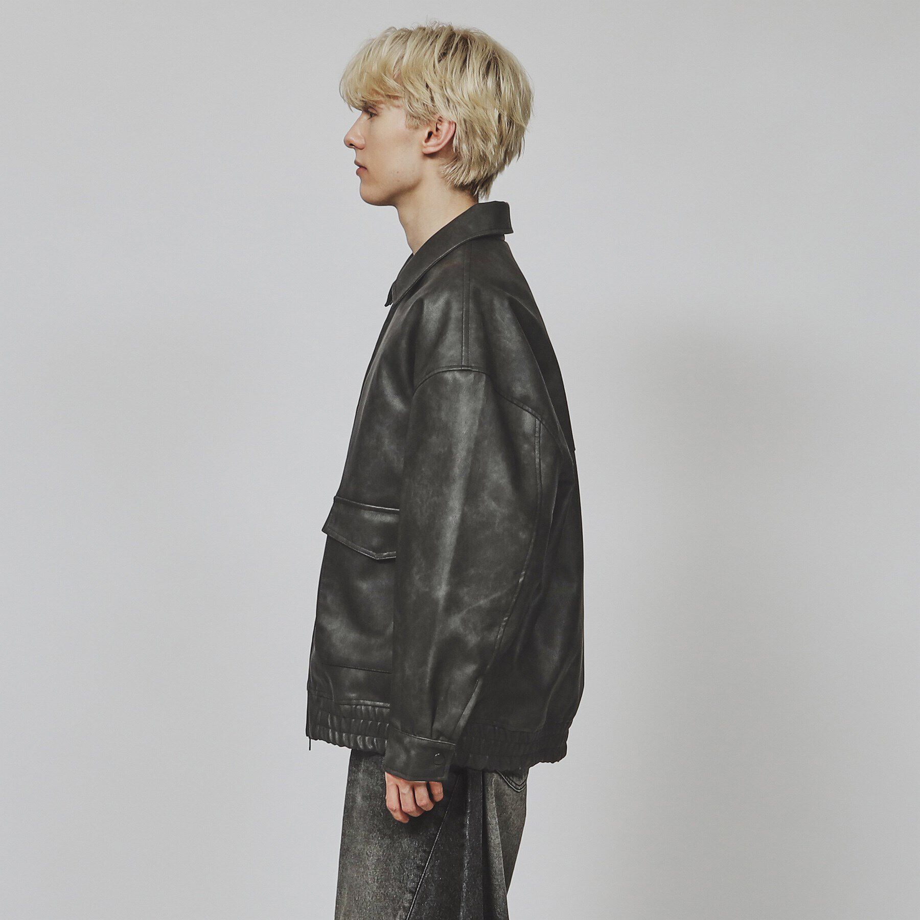 tk.TAKEO KIKUCHI「A－2シンセティックレザーブルゾン」|ブルゾン・スタジャン|