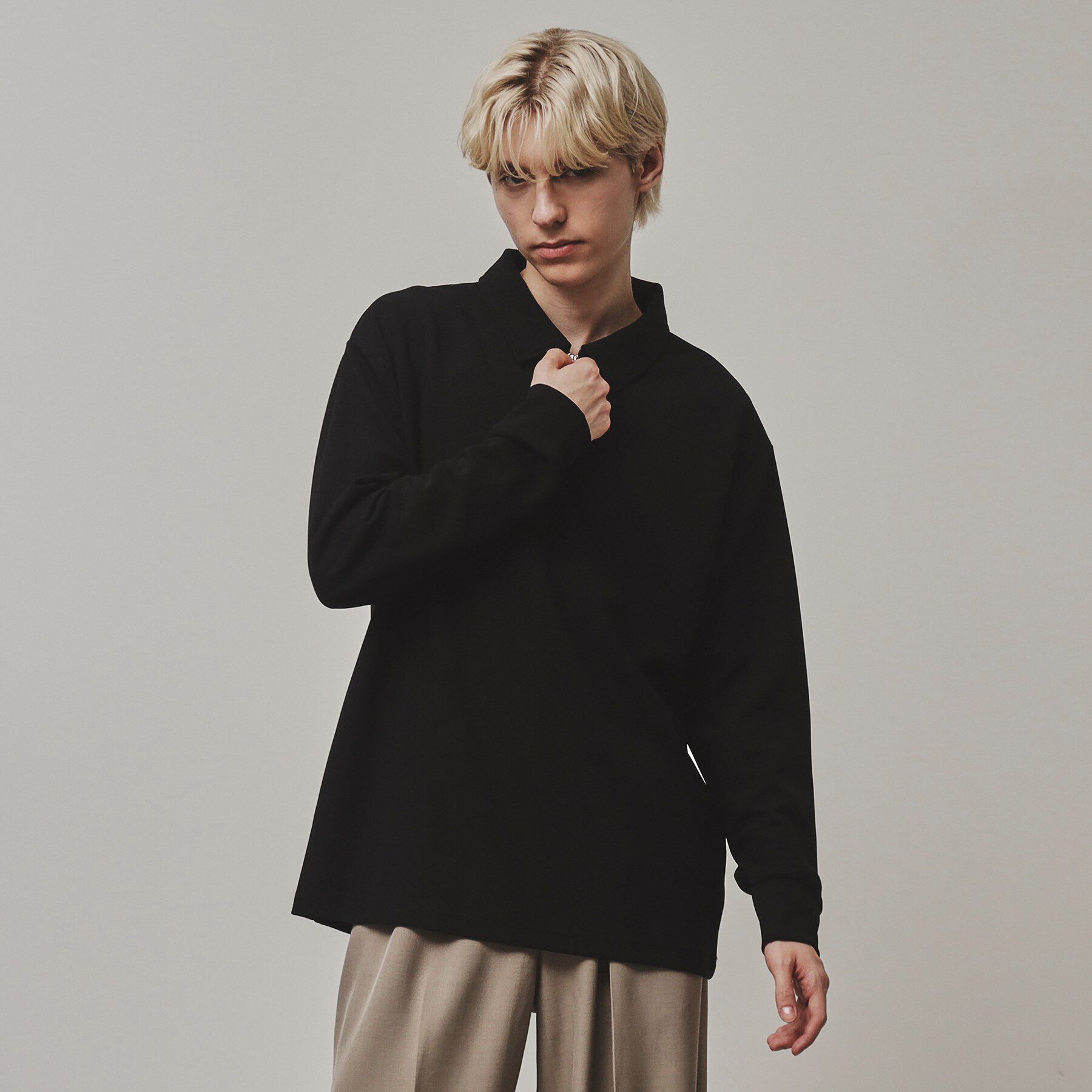 tk.TAKEO KIKUCHI「ジョーゼットハーフジップポロ」|Tシャツ・カットソー|