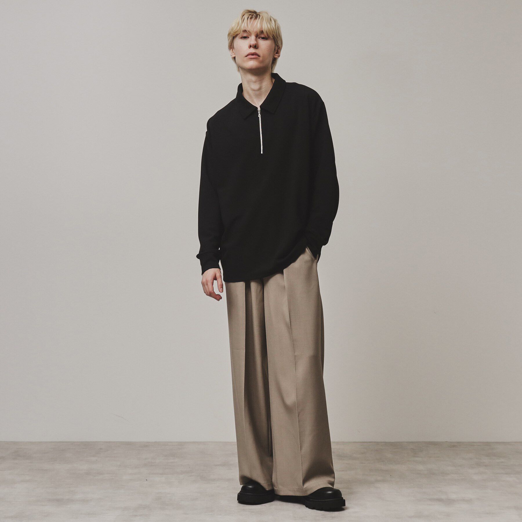 tk.TAKEO KIKUCHI「ジョーゼットハーフジップポロ」|Tシャツ・カットソー|