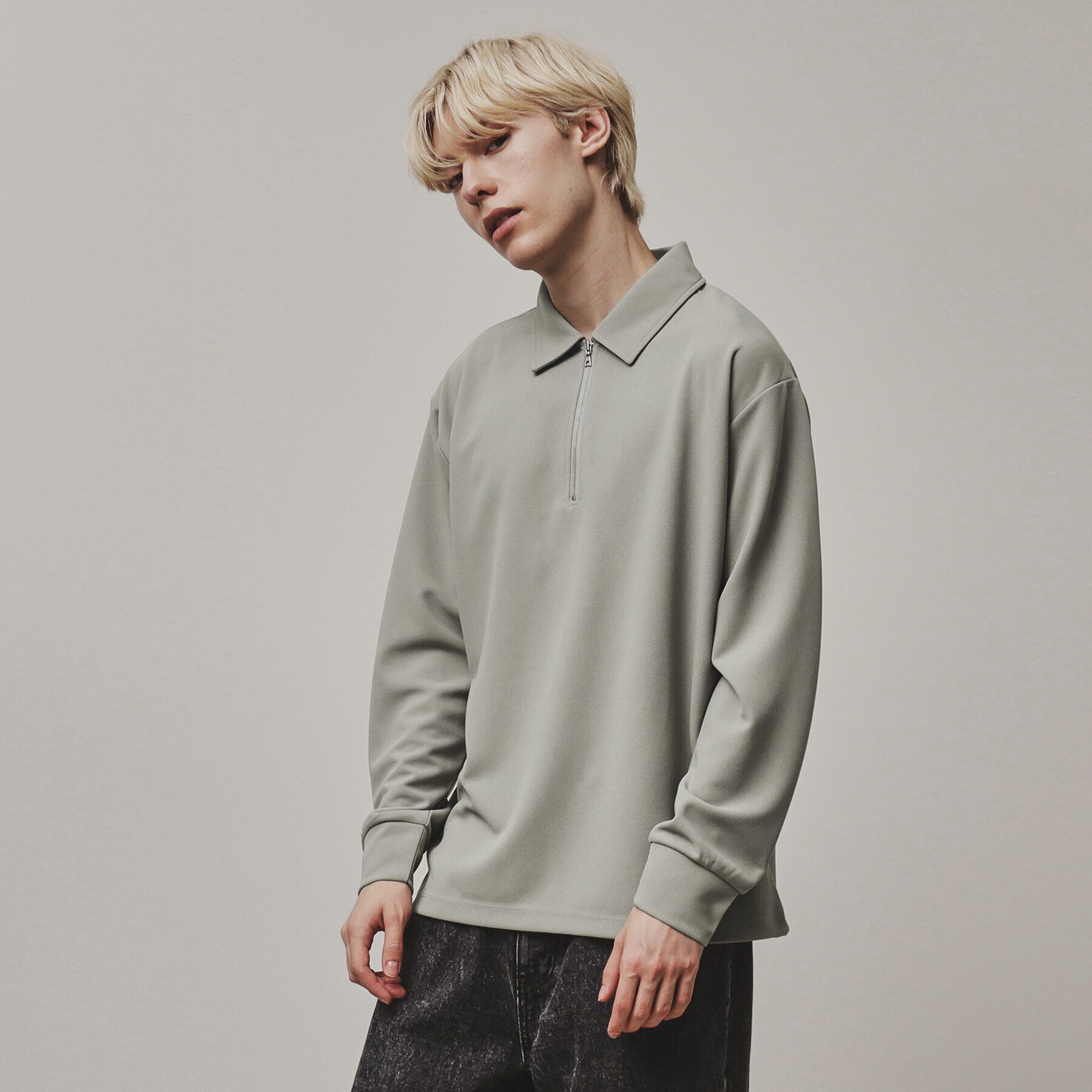 tk.TAKEO KIKUCHI「ジョーゼットハーフジップポロ」|Tシャツ・カットソー|