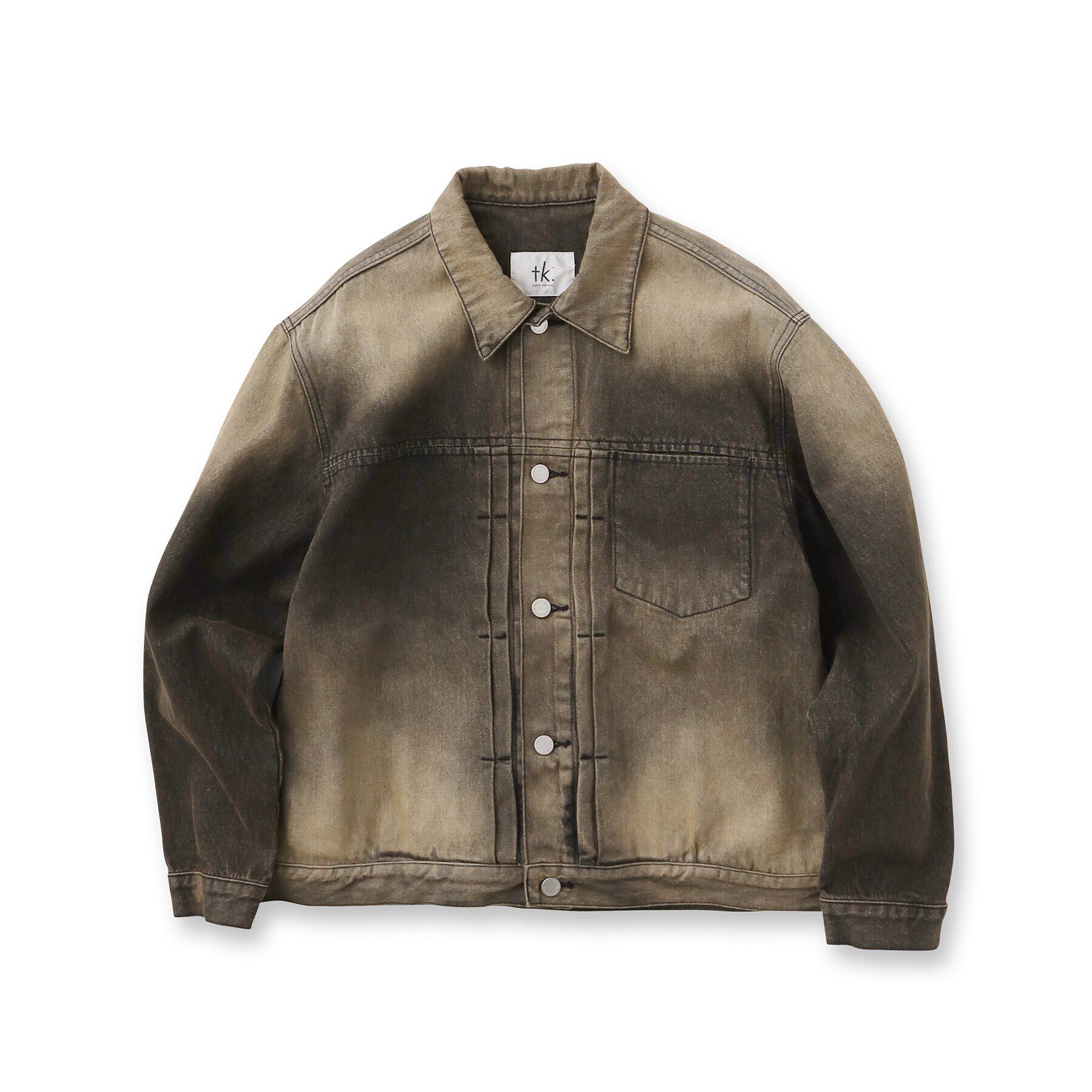tk.TAKEO KIKUCHI「ウォッシュドカラーデニムブルゾン」|デニムジャケット|