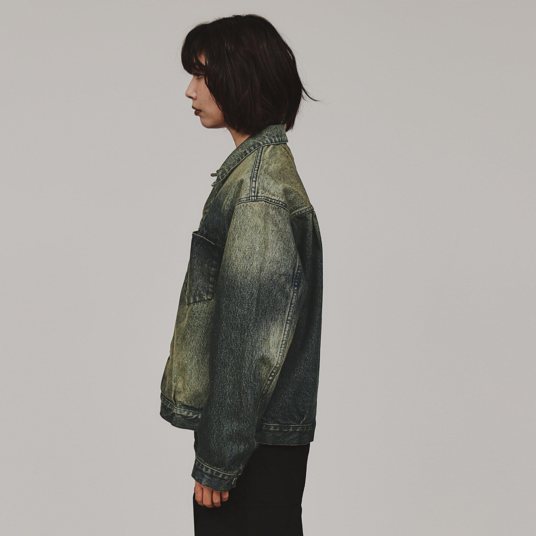 tk.TAKEO KIKUCHI「ウォッシュドカラーデニムブルゾン」|デニムジャケット|