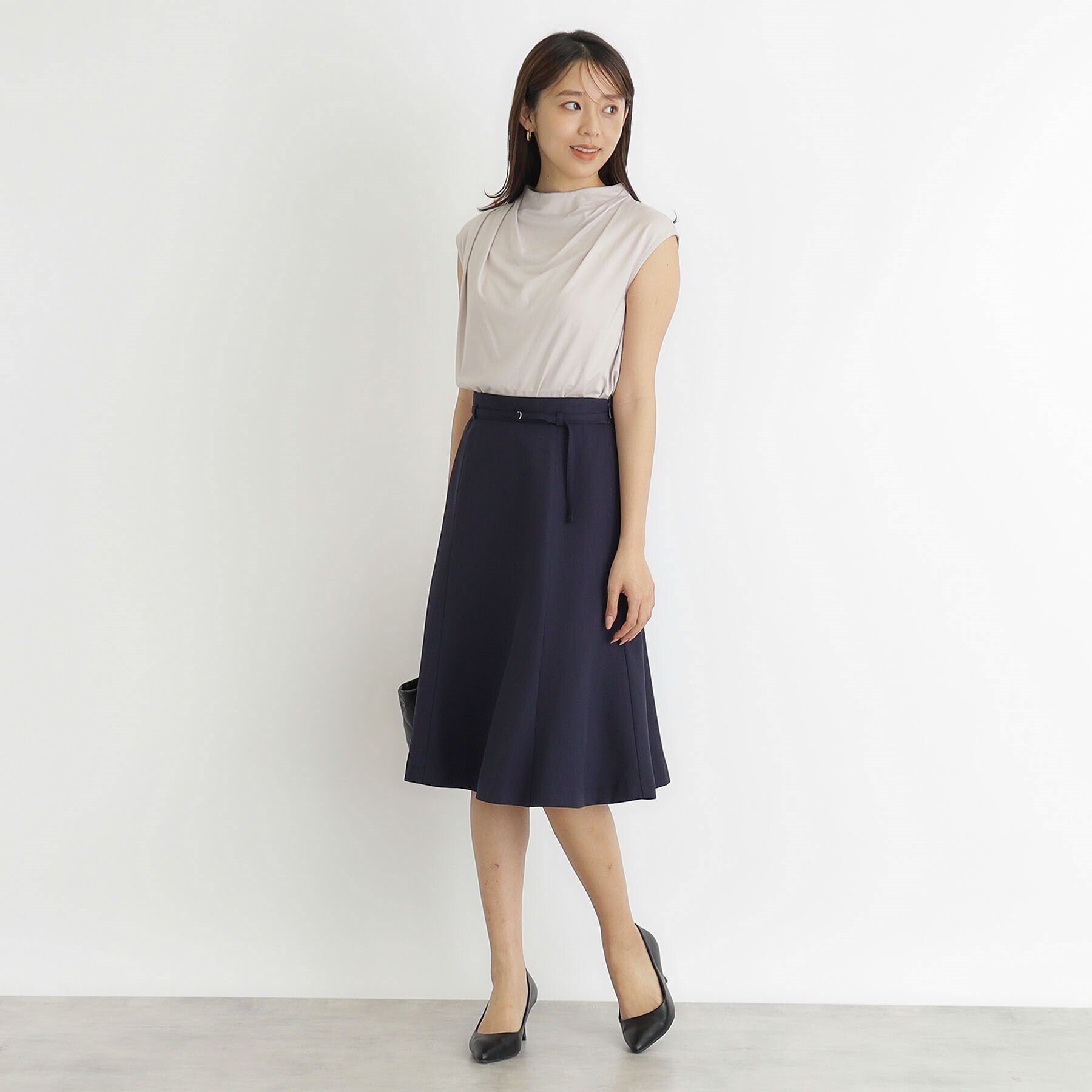 index「ストレッチベルテッドマーメイドスカート【防シワ/洗濯機洗い可】」|スカート|