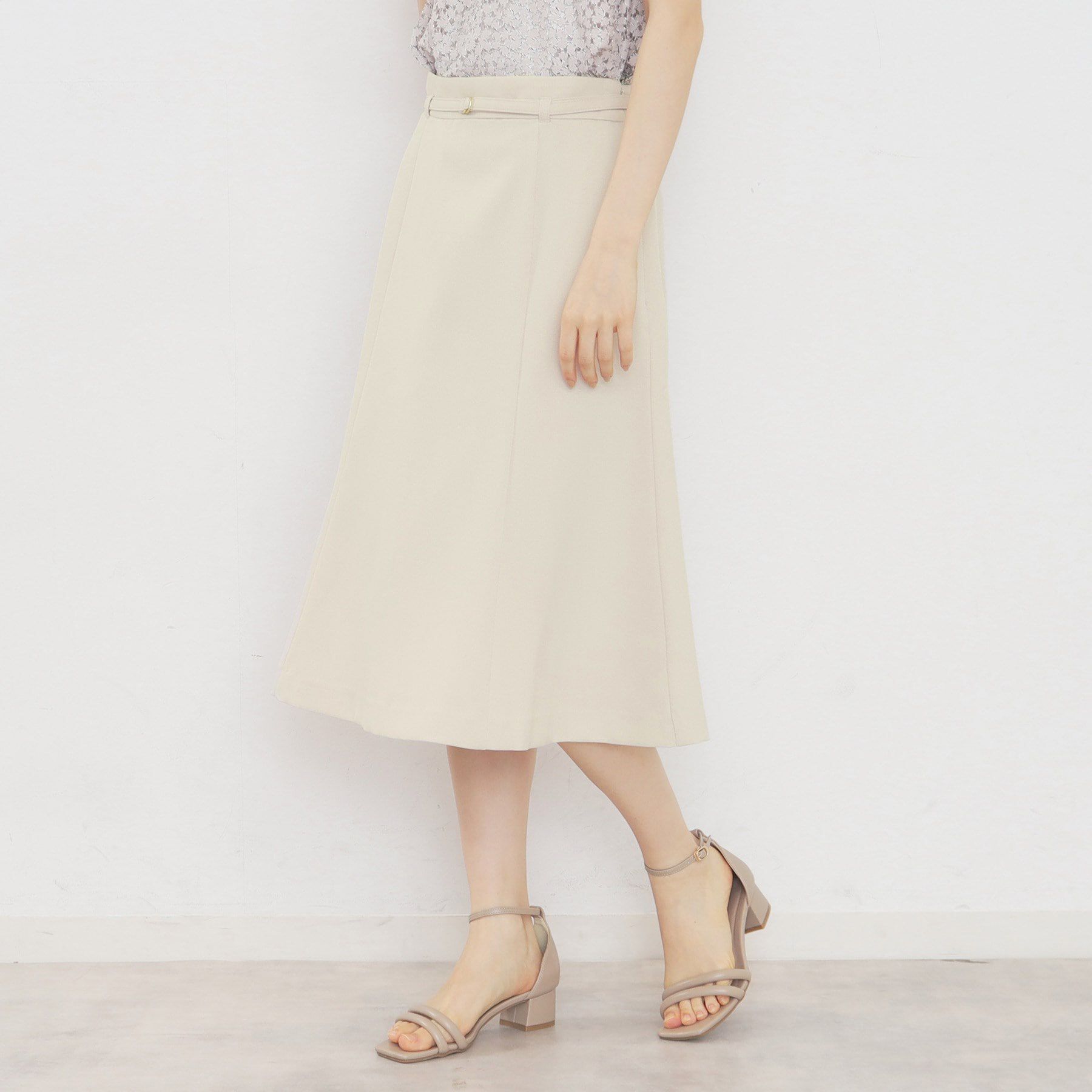 index「ストレッチベルテッドマーメイドスカート【防シワ/洗濯機洗い可】」|スカート|