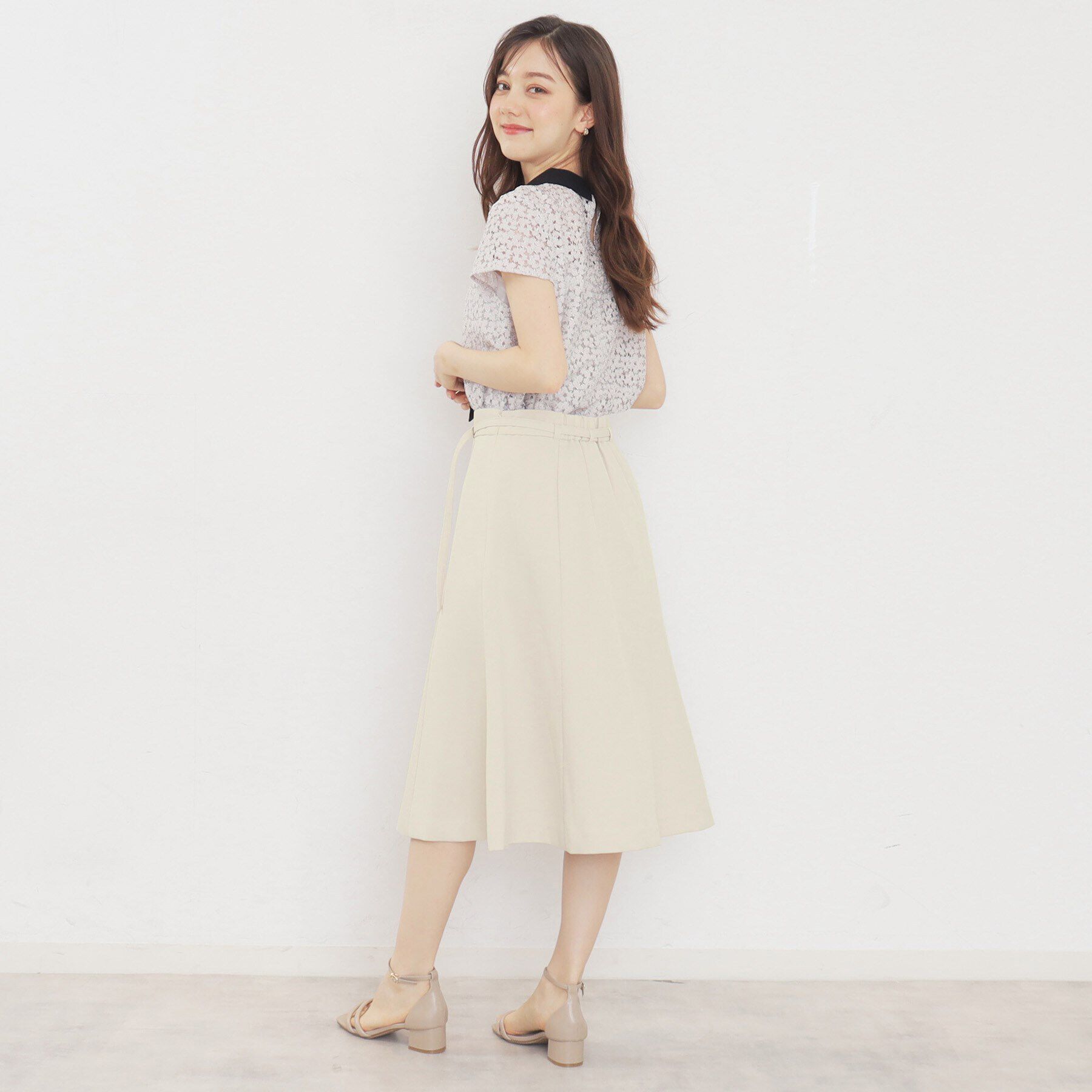 index「ストレッチベルテッドマーメイドスカート【防シワ/洗濯機洗い可】」|スカート|