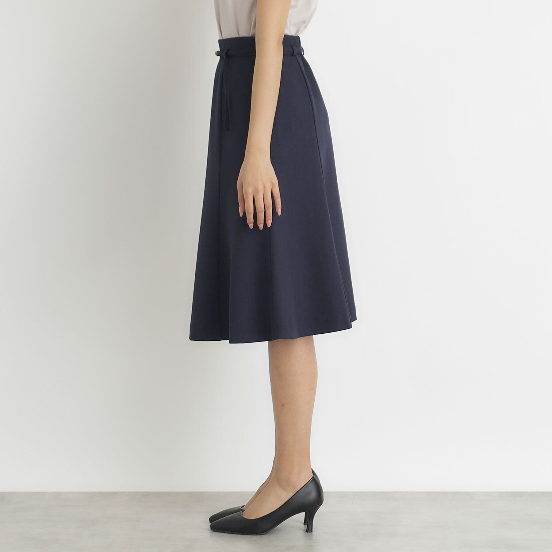 index「ストレッチベルテッドマーメイドスカート【防シワ/洗濯機洗い可】」|スカート|