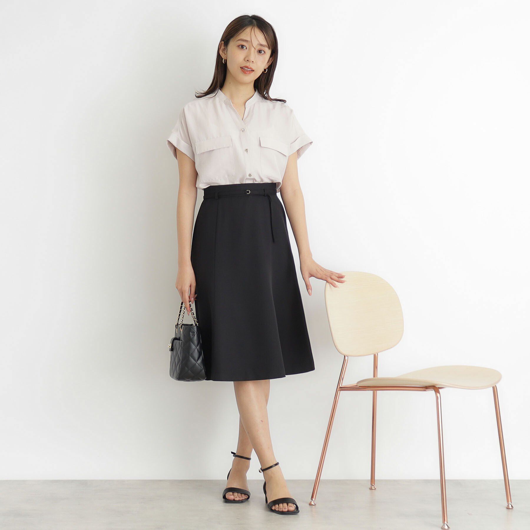 index「ストレッチベルテッドマーメイドスカート【防シワ/洗濯機洗い可】」|スカート|