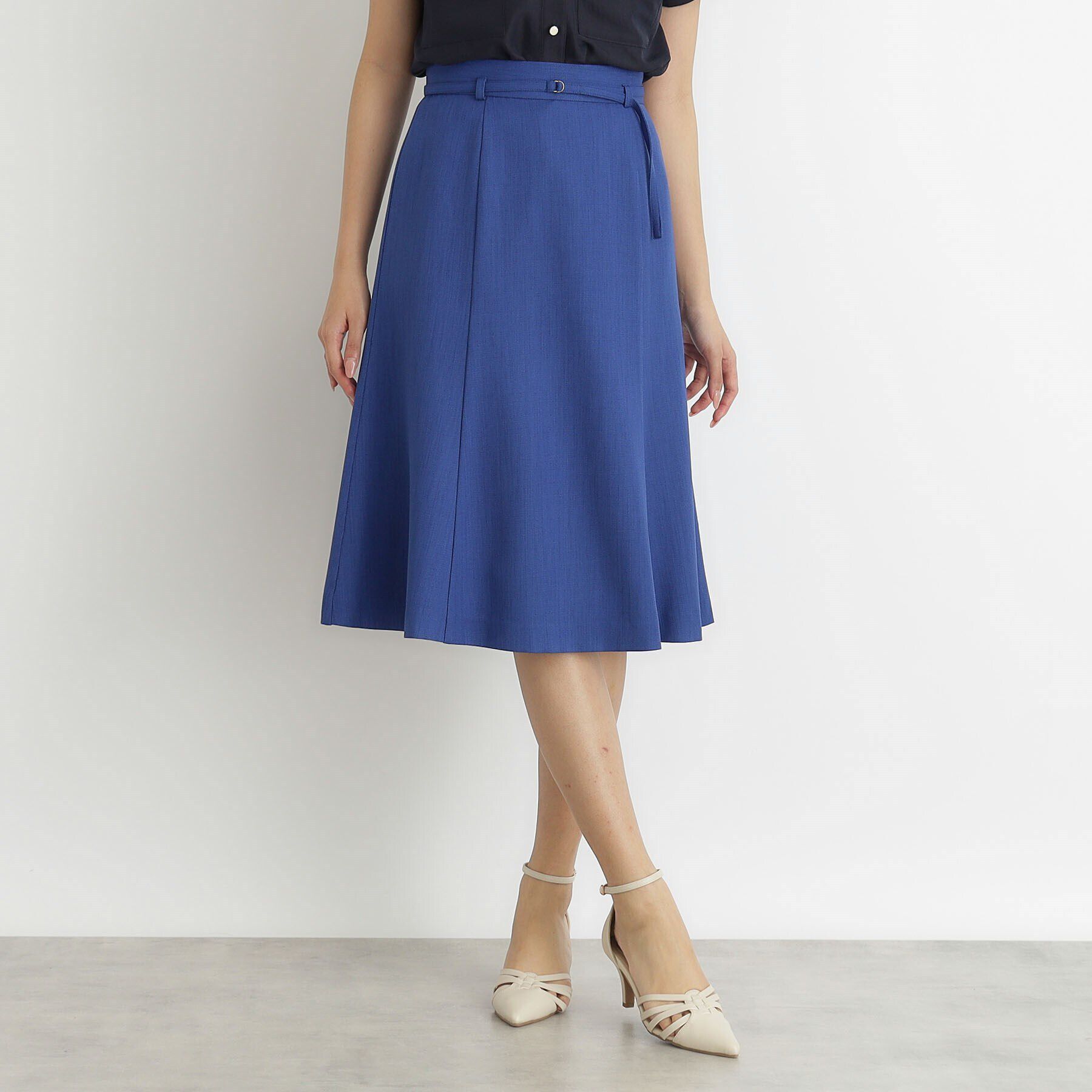 index「ストレッチベルテッドマーメイドスカート【防シワ/洗濯機洗い可】」|スカート|