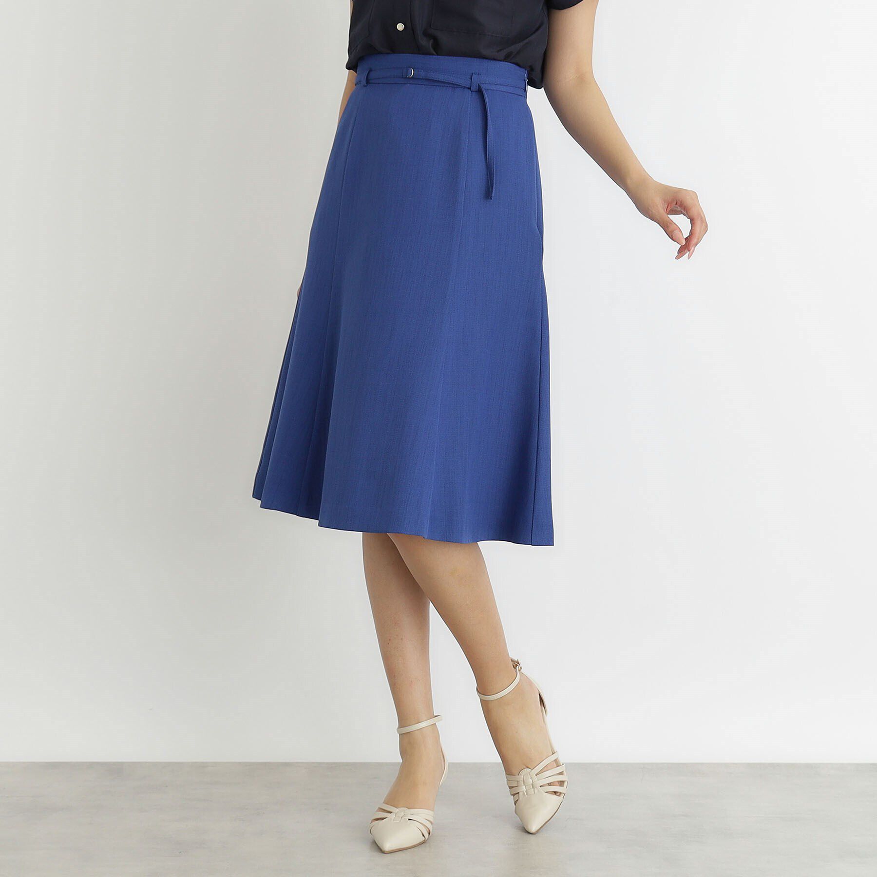 index「ストレッチベルテッドマーメイドスカート【防シワ/洗濯機洗い可】」|スカート|