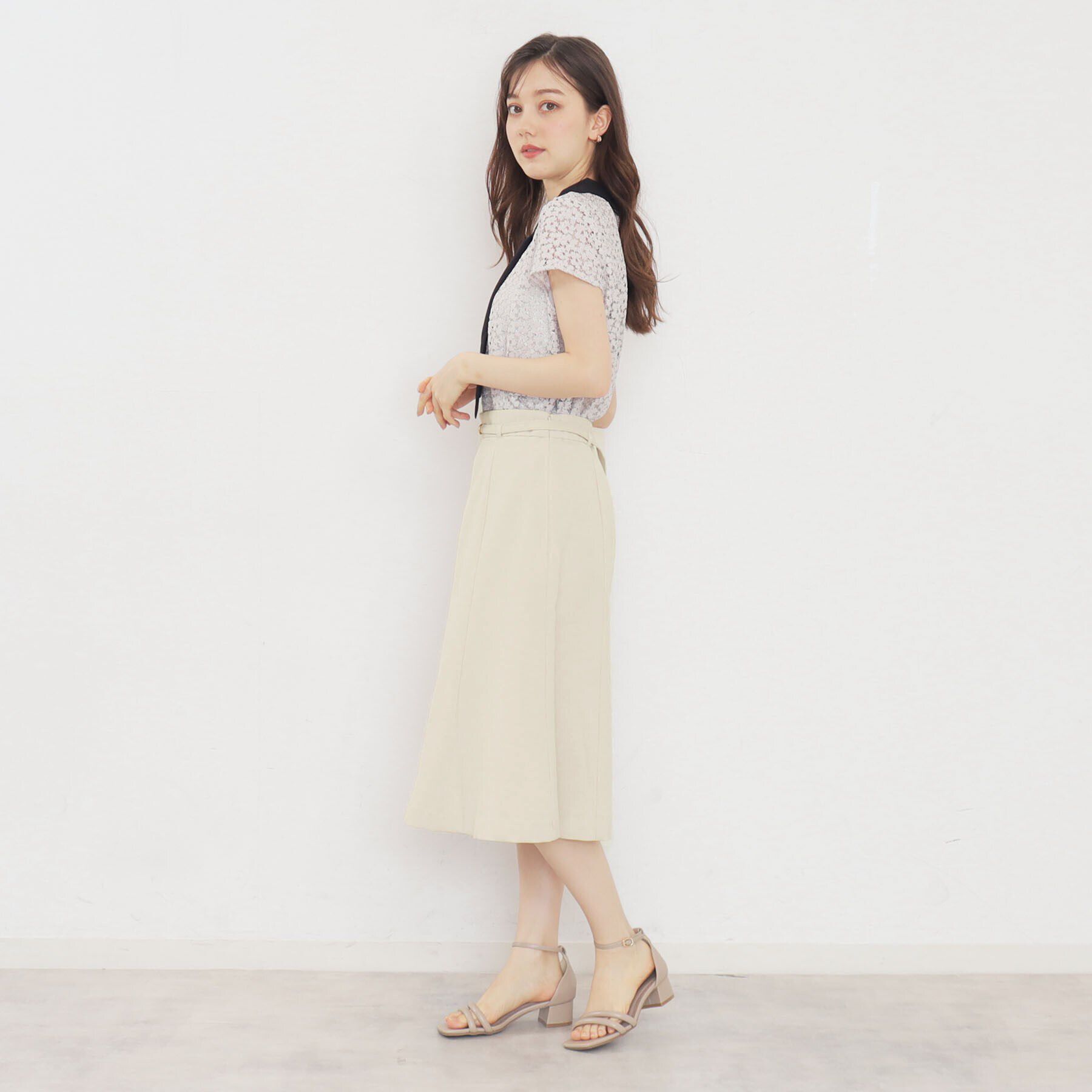 index「ミニフラワーレースボウタイブラウス【洗濯機洗い可/イージーアイロン】」|シャツ・ブラウス|