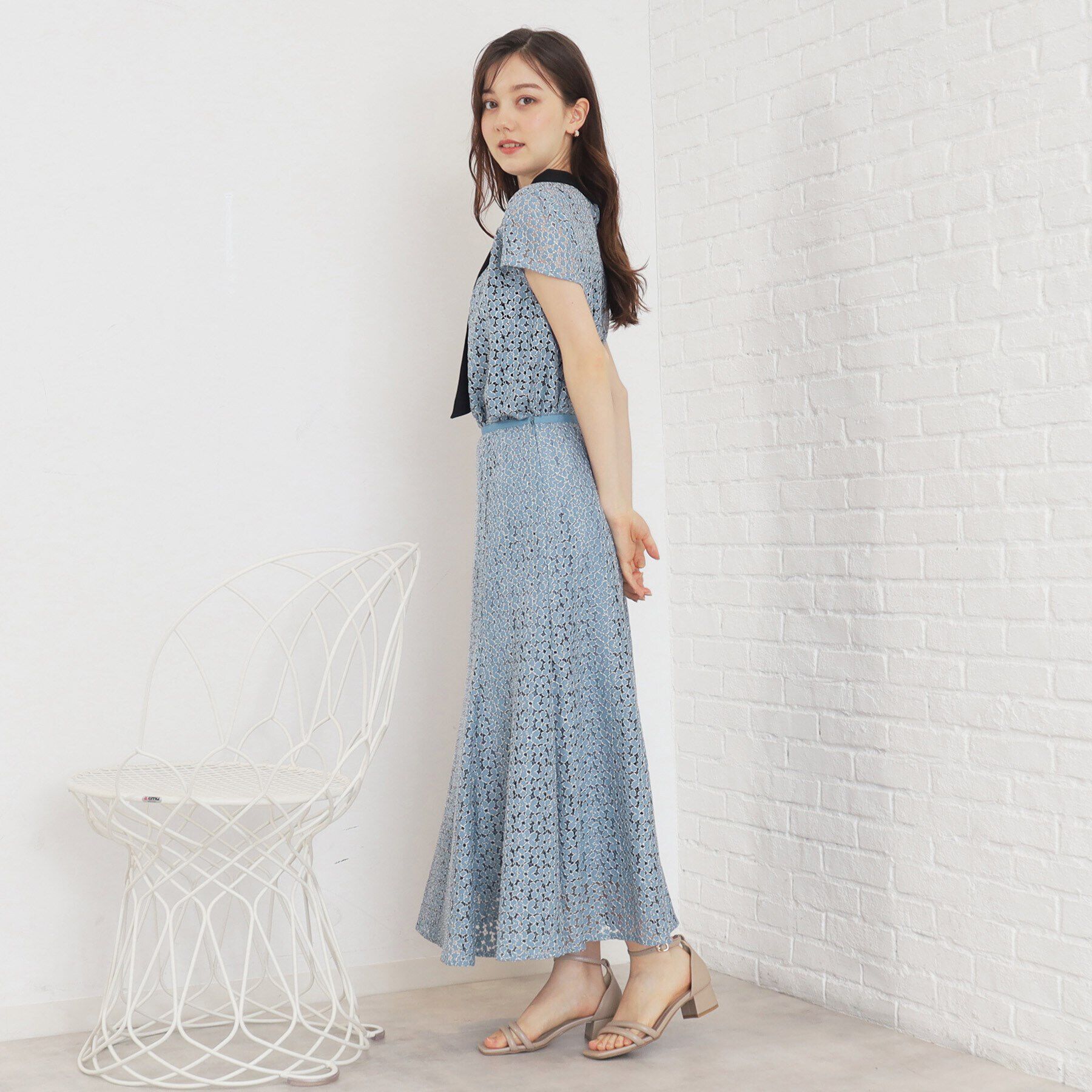 index「ミニフラワーレースボウタイブラウス【洗濯機洗い可/イージーアイロン】」|シャツ・ブラウス|