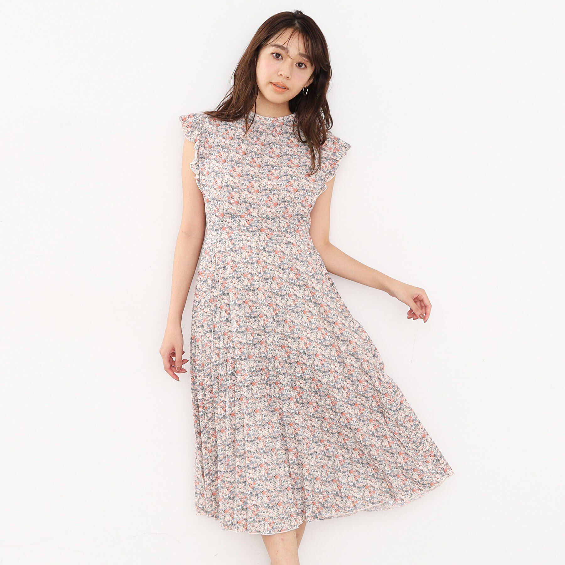 index「ミニフラワープリーツワンピース【洗濯機洗い可】」|ワンピース|