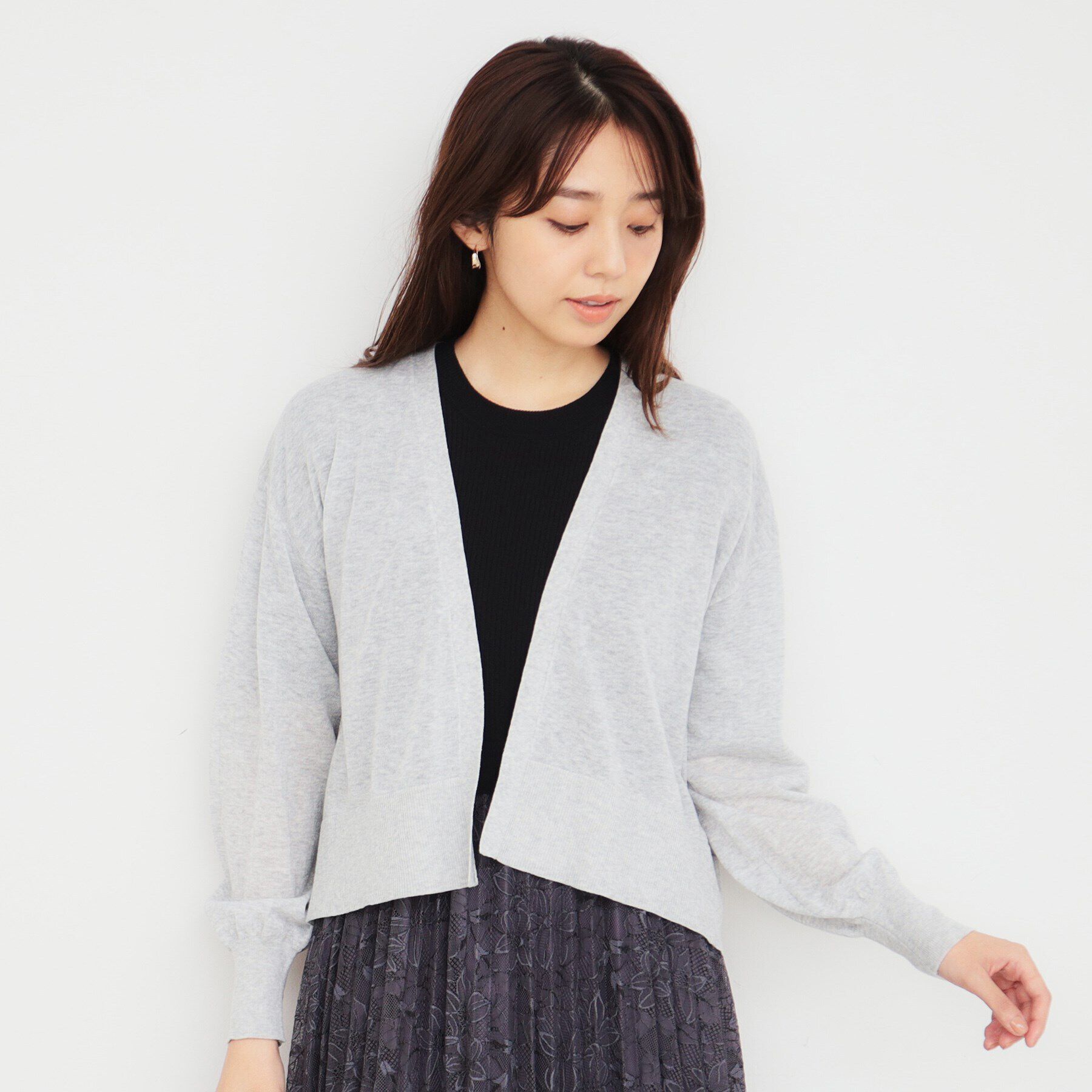 index「ショートトッパーカーディガン【洗濯機洗い可】」|カーディガン|