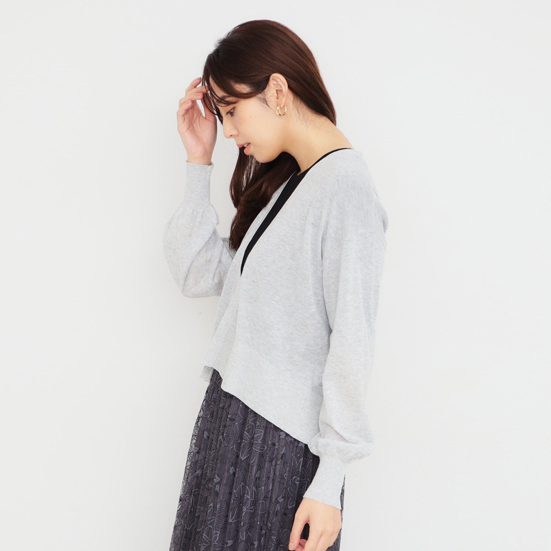 index「ショートトッパーカーディガン【洗濯機洗い可】」|カーディガン|