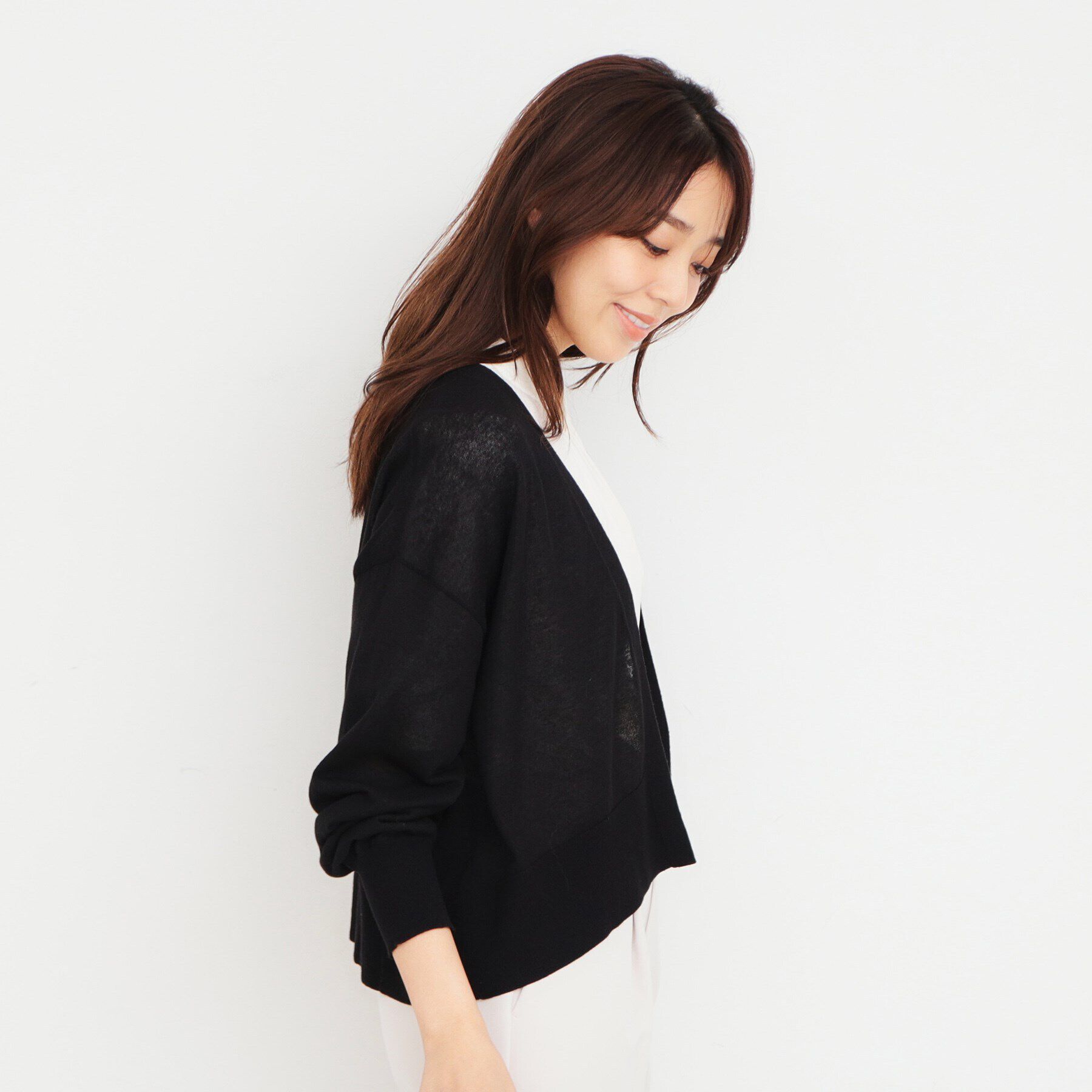 index「ショートトッパーカーディガン【洗濯機洗い可】」|カーディガン|