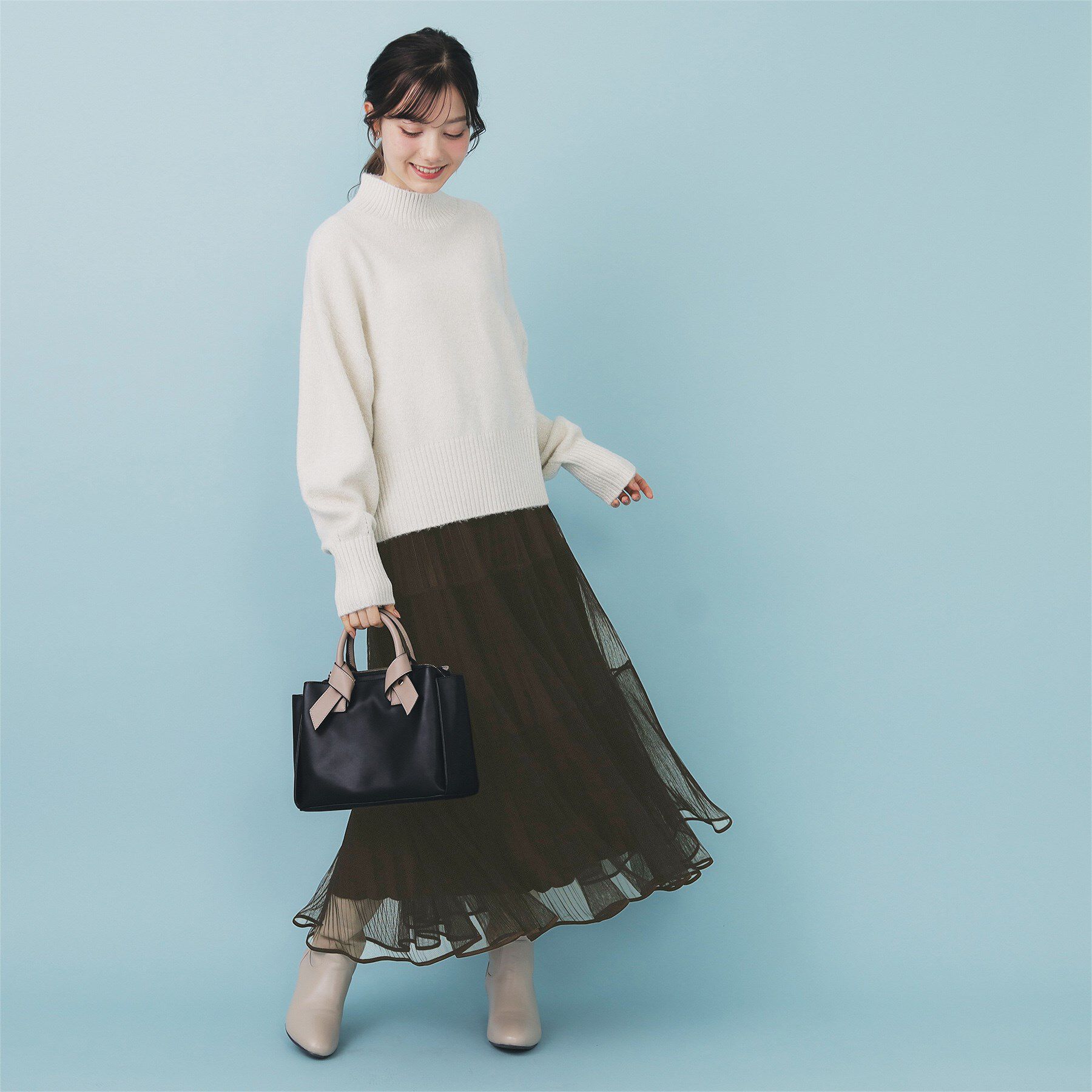 index「リバーシブルチュールティアードフレアスカート【洗濯機可OK】」|スカート|