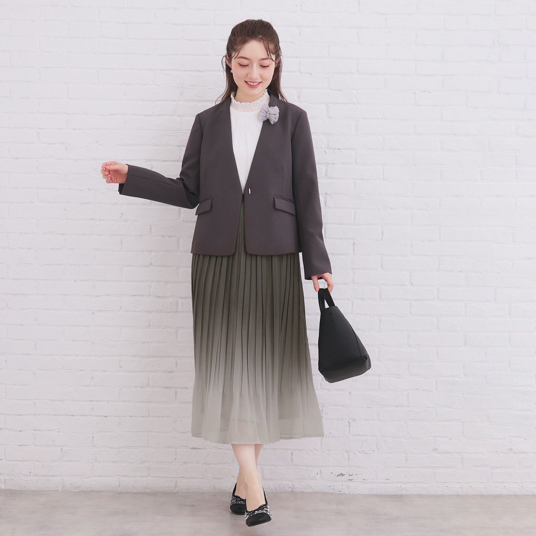 index「選べる丈 シフォンプリーツスカート【洗濯機OK／イージーアイロン／防シワ】」|スカート|