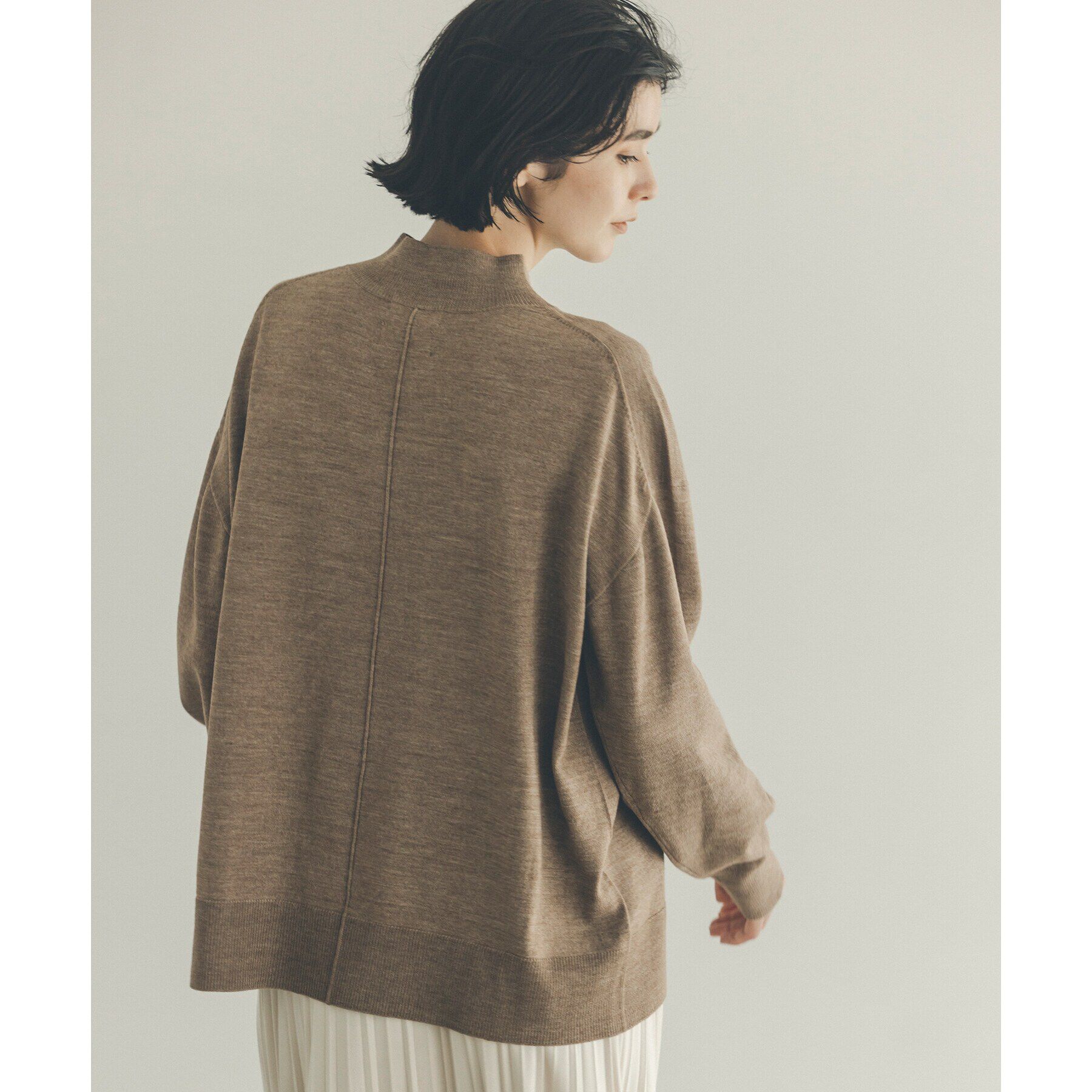 OPAQUE.CLIP「ハイネックリラクシーニット/FILIVIVI・フィルビビ【洗濯機洗い可】」|ニット・セーター|