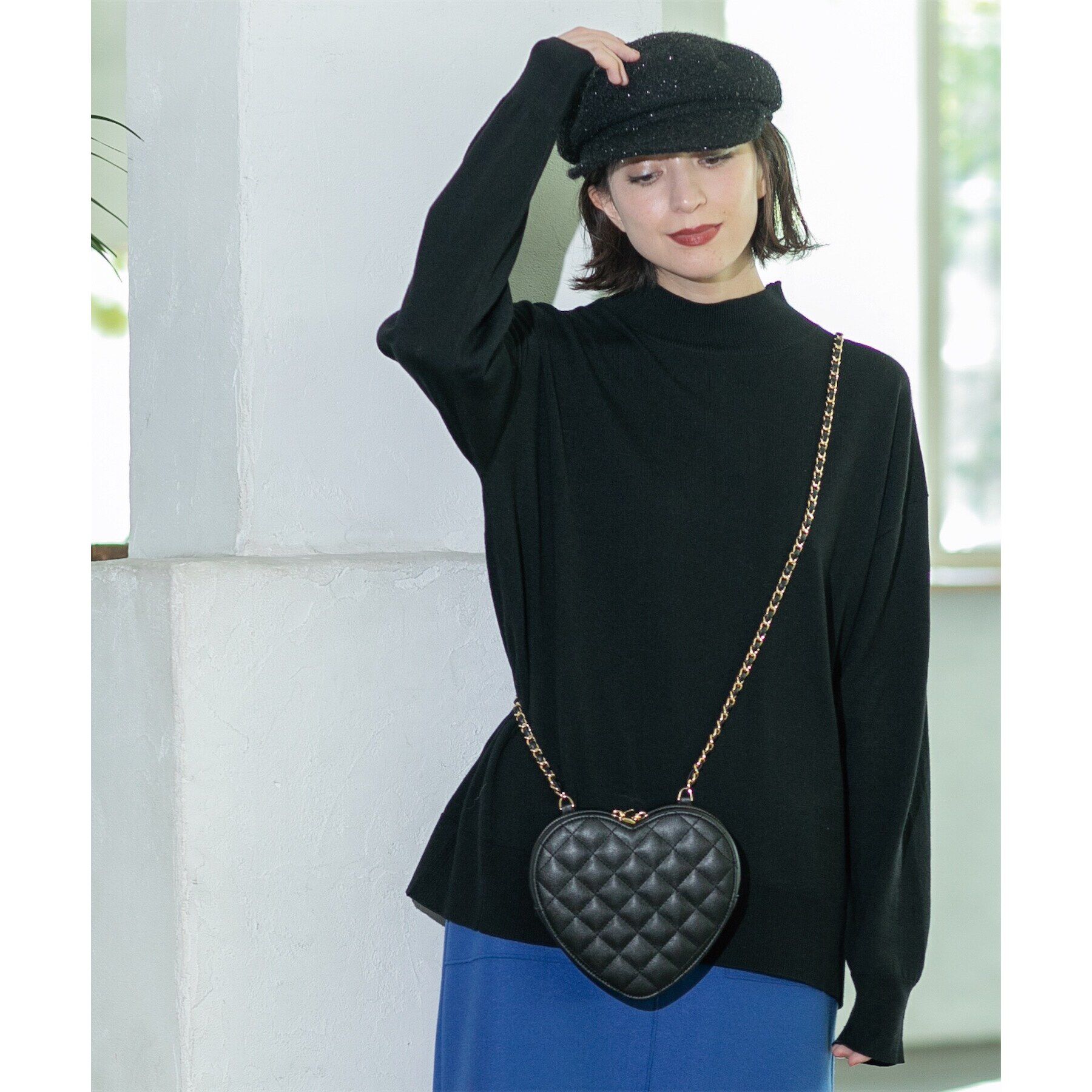 OPAQUE.CLIP「ハイネックリラクシーニット/FILIVIVI・フィルビビ【洗濯機洗い可】」|ニット・セーター|