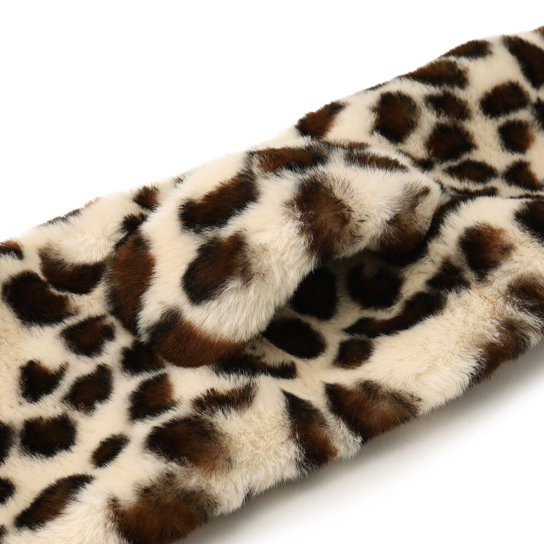 OPAQUE.CLIP「レオパード柄フェイクファー差し込みティペット」|ストール|