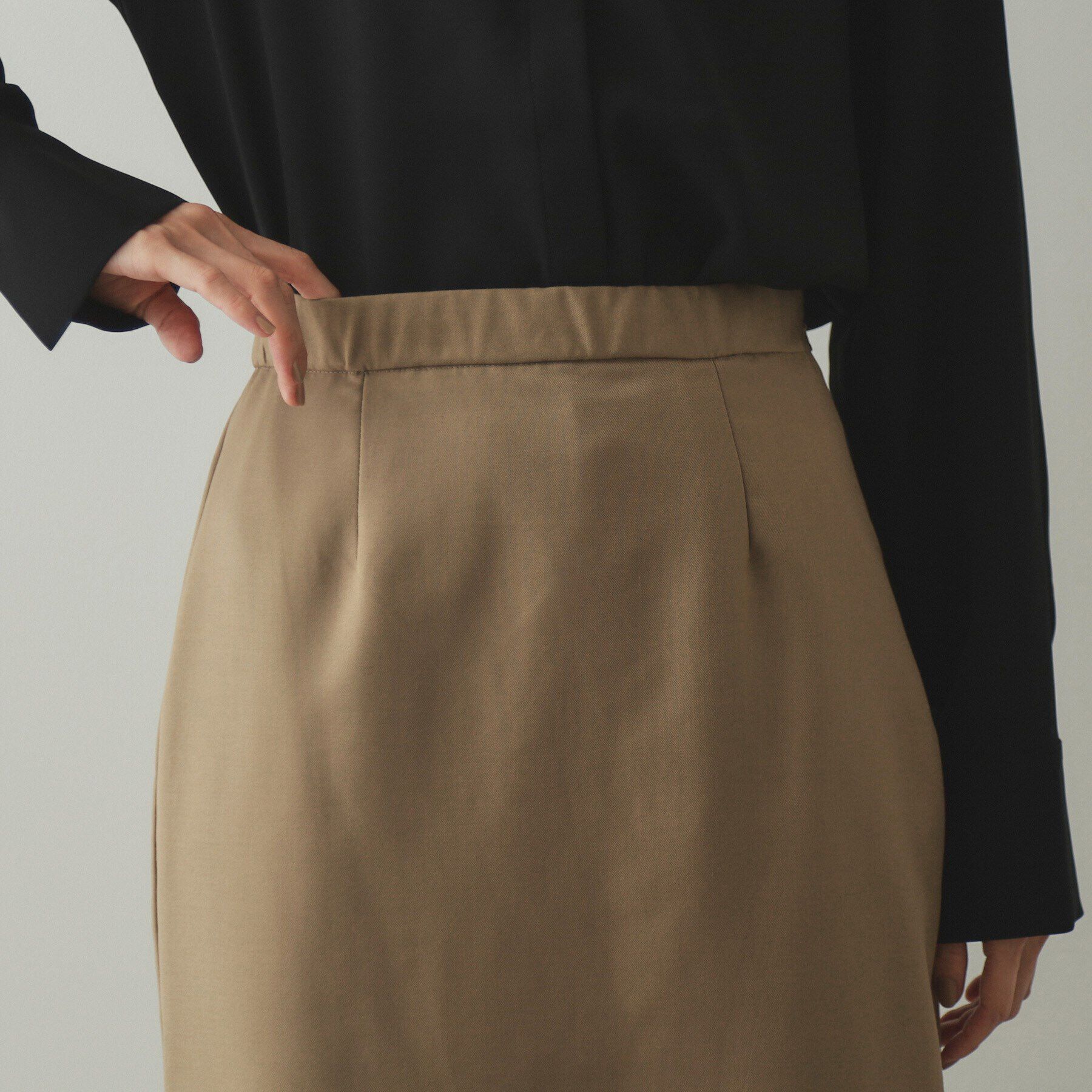 OPAQUE.CLIP「≪ツインセット≫プリーツラップ&times;ナロースカート【洗濯機洗い可】」|スカート|